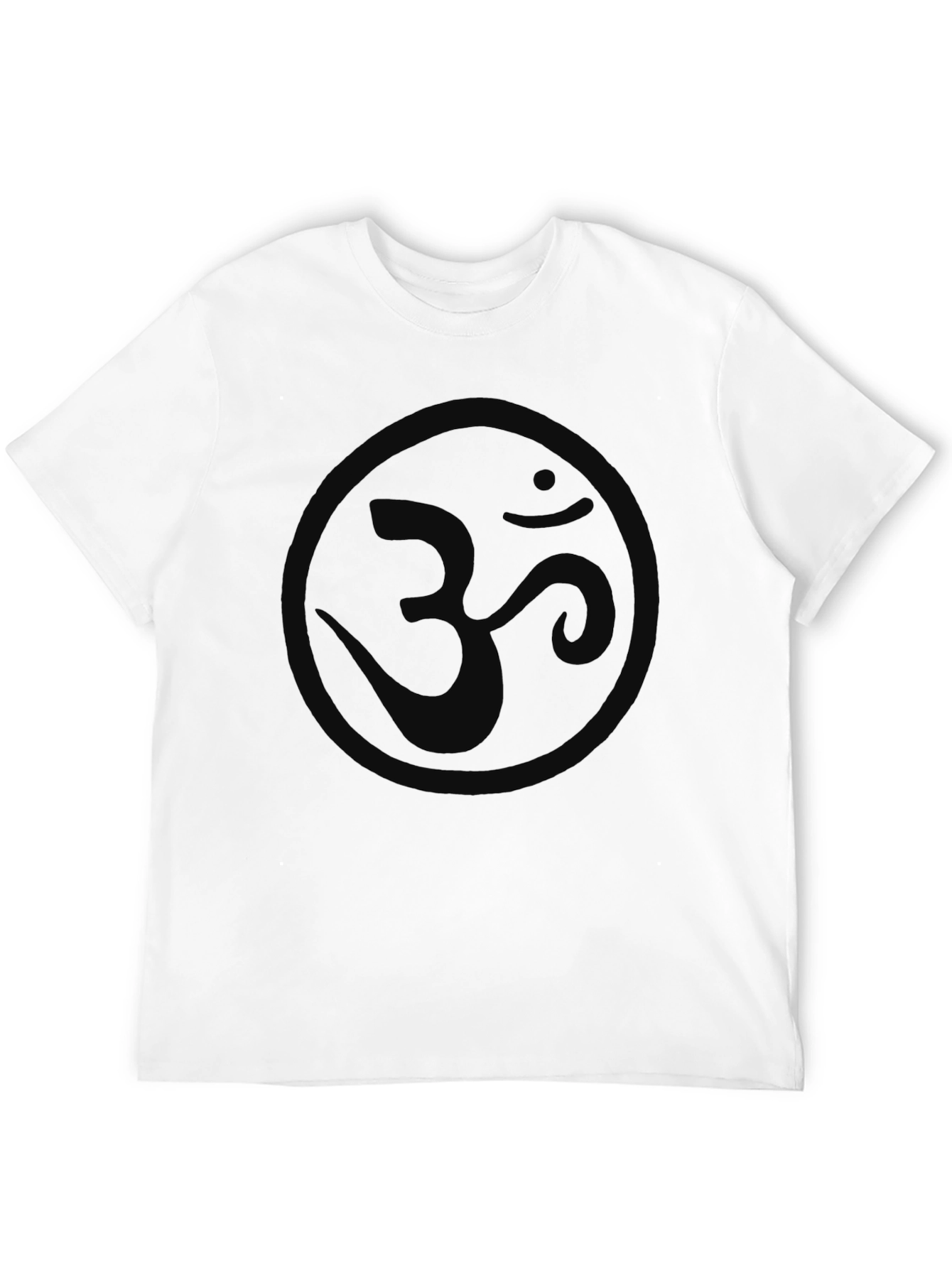 Black Men's Black Om Symbol Graphic T-Shirt view 12