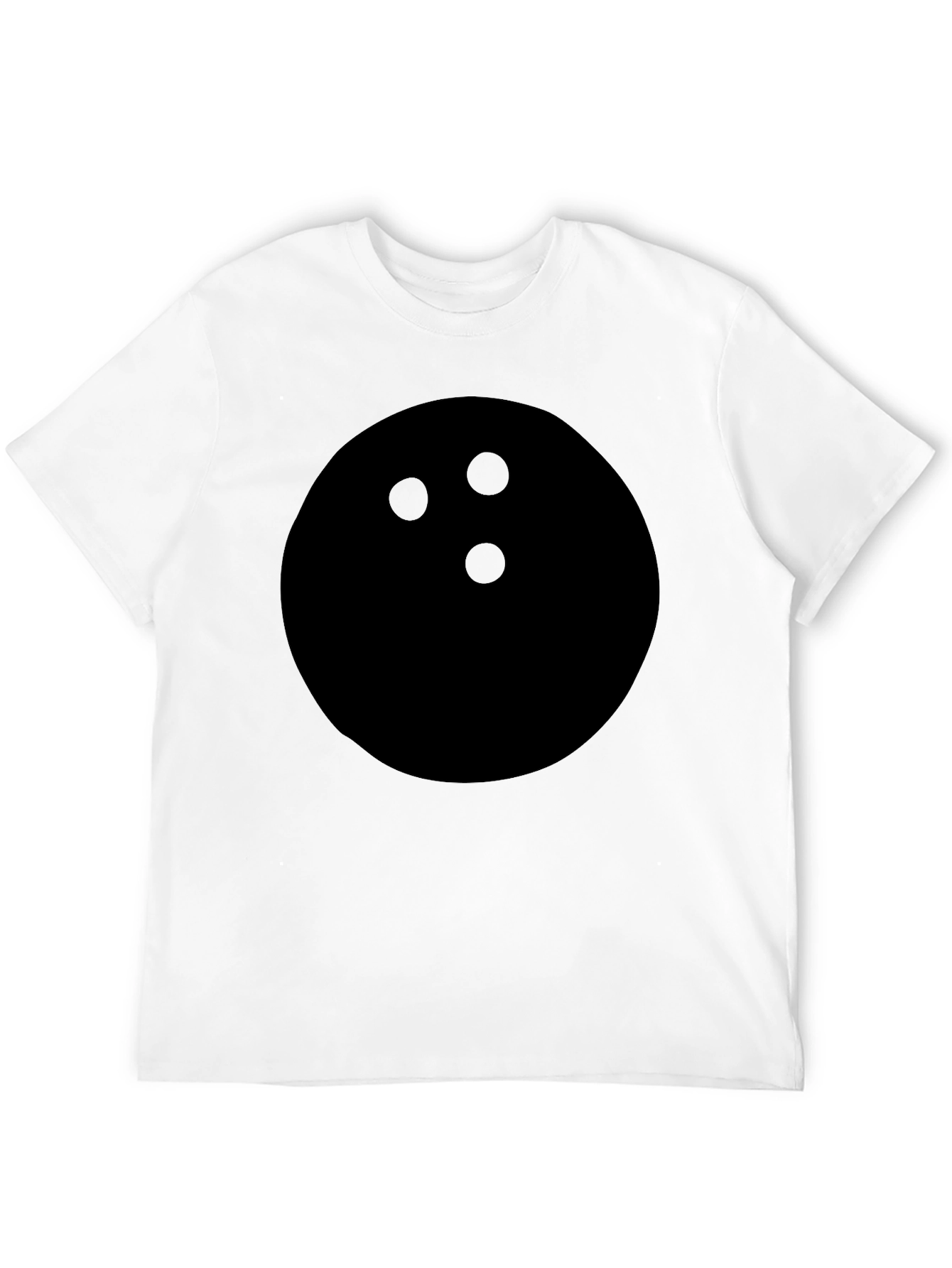 Black Bowling Ball Graphic Tee - Casual Black T-Shirt view 12