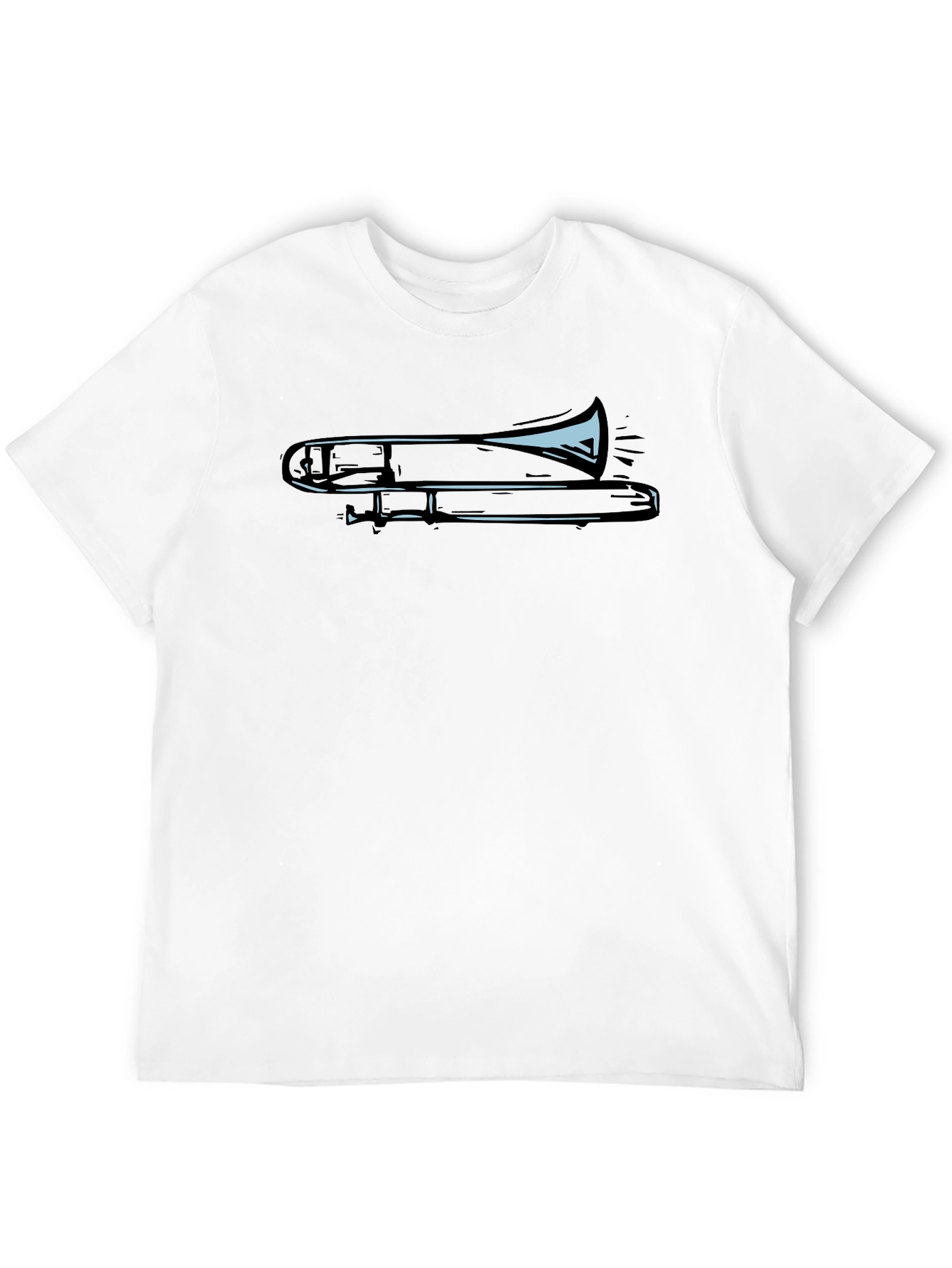 Black Trombone Graphic Tee - Cool Musician Shirt view 12