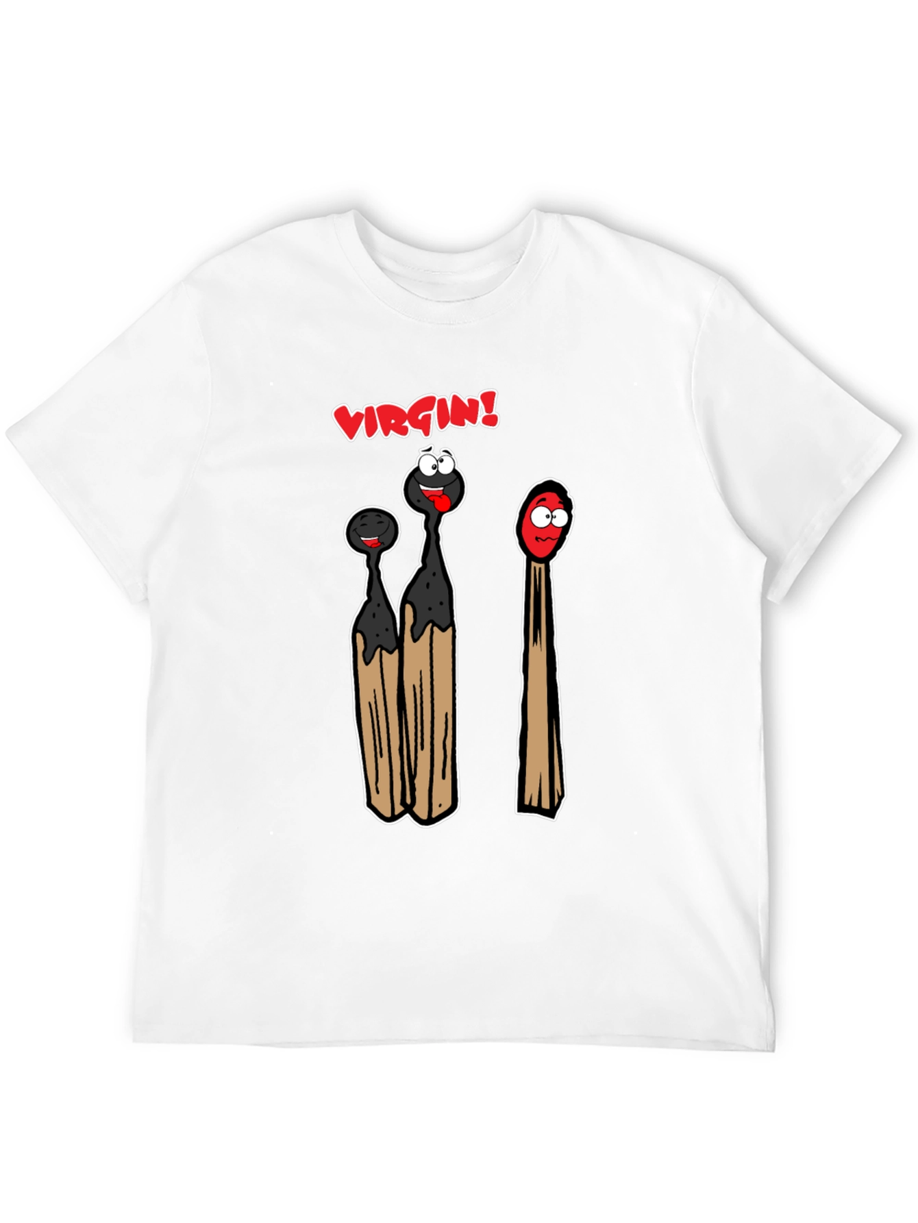 Black Virgin Match T-Shirt - Funny Adult Humor Tee view 12