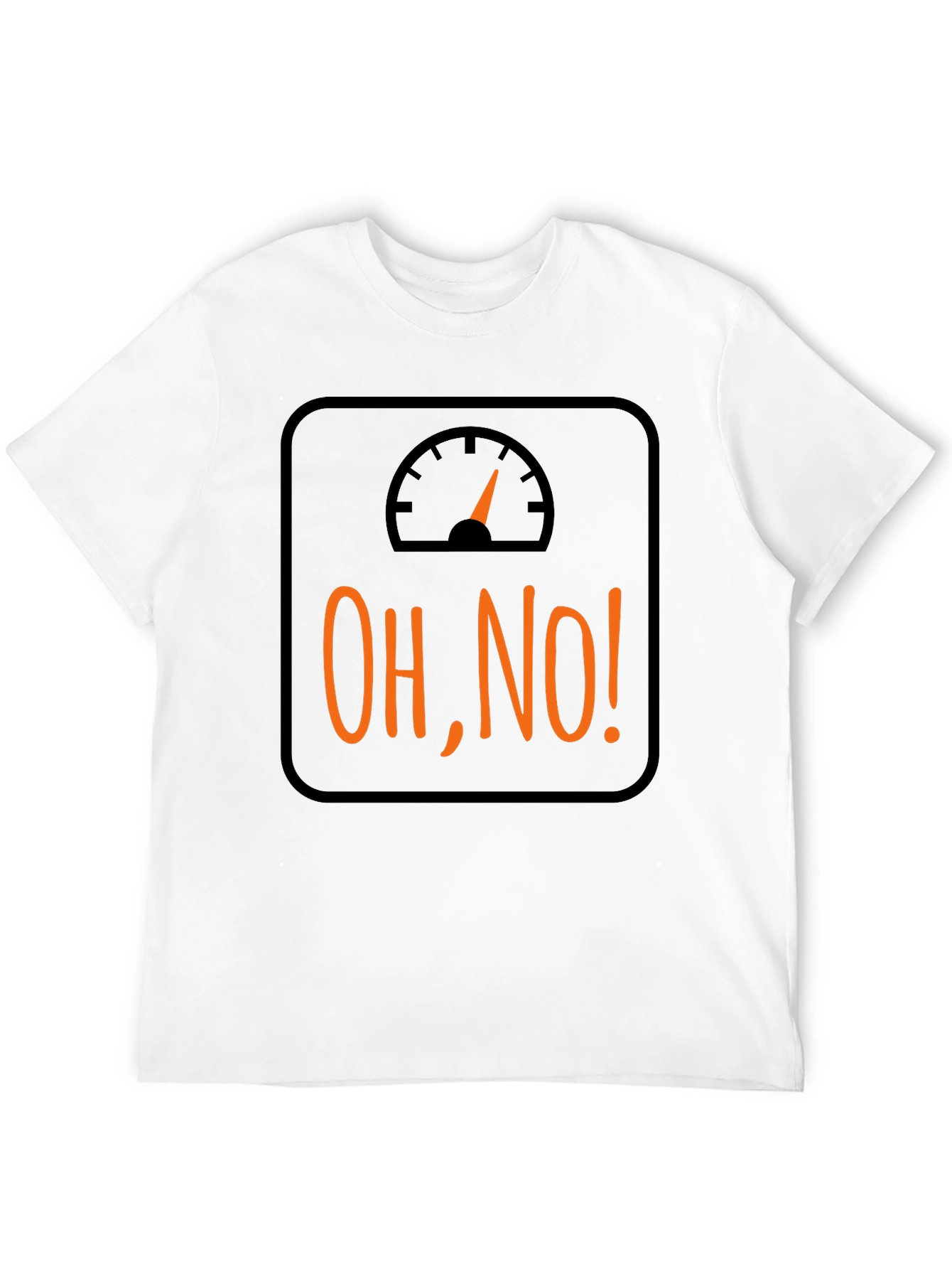 Black Oh No! Weight Scale Graphic Tee - Funny Fitness Shirt view 12