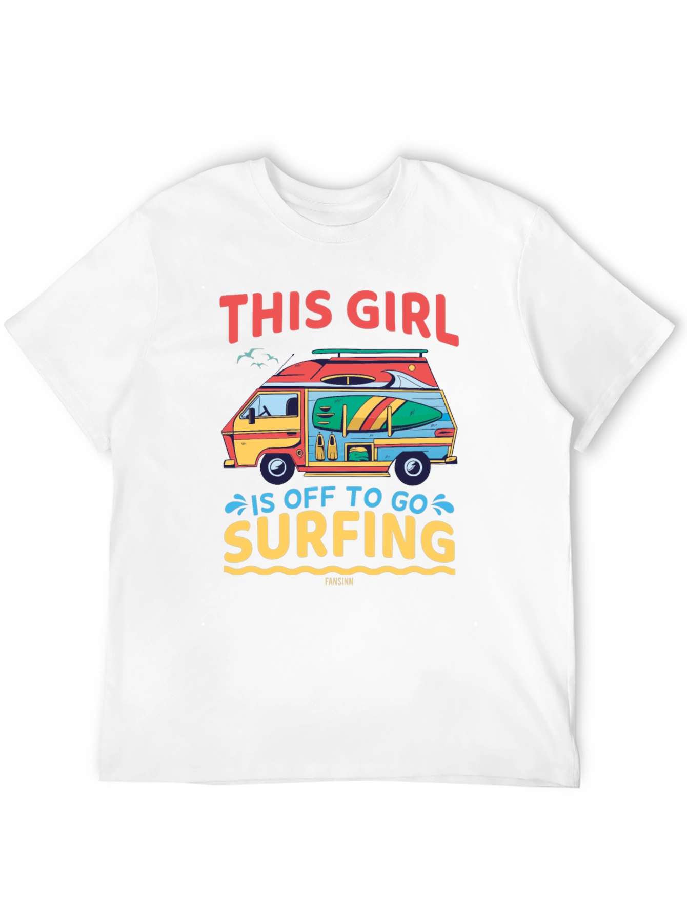 Black This Girl is Off to Go Surfing T-Shirt view 12