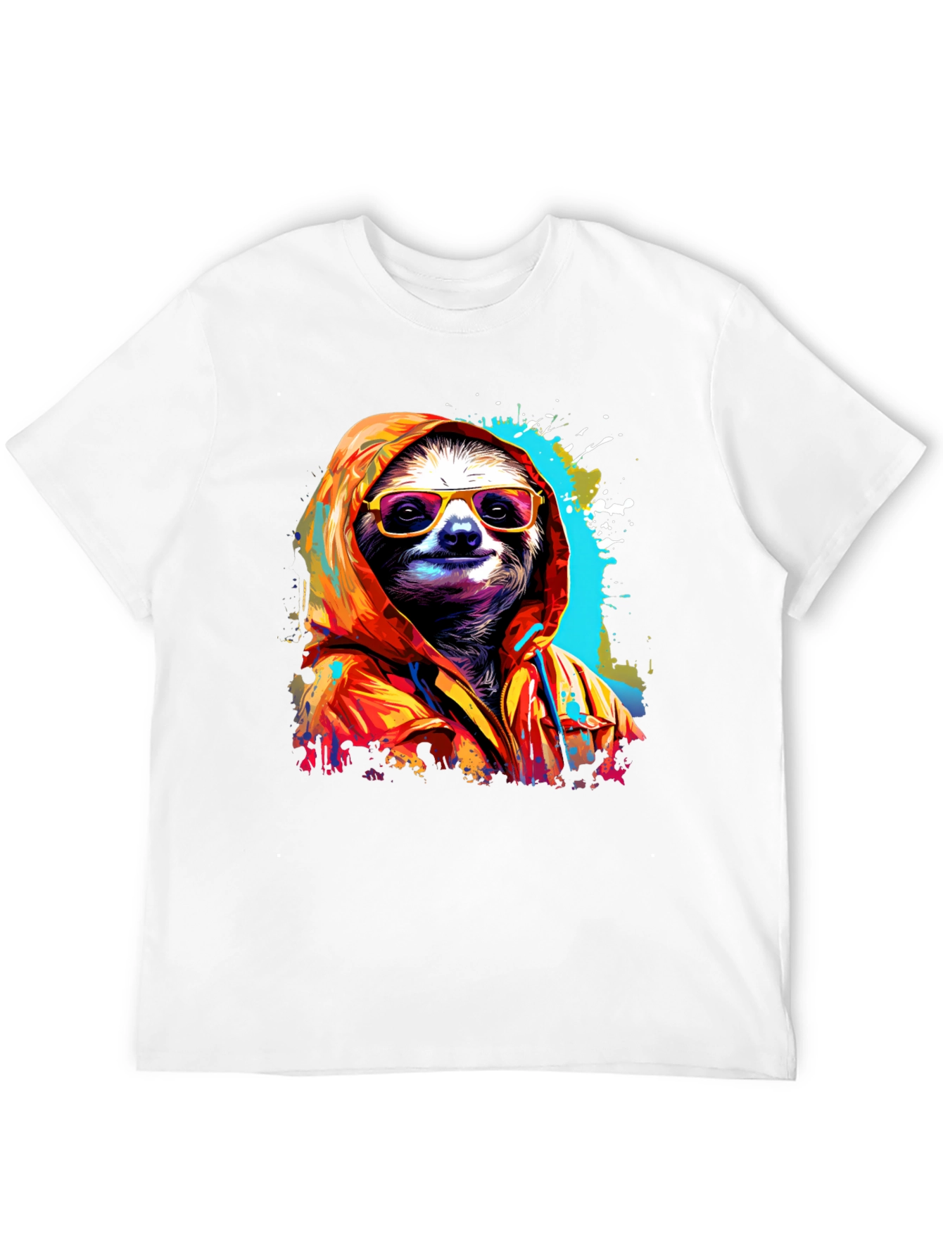 Black Cool Sloth Graphic Tee - Relaxed Style view 12