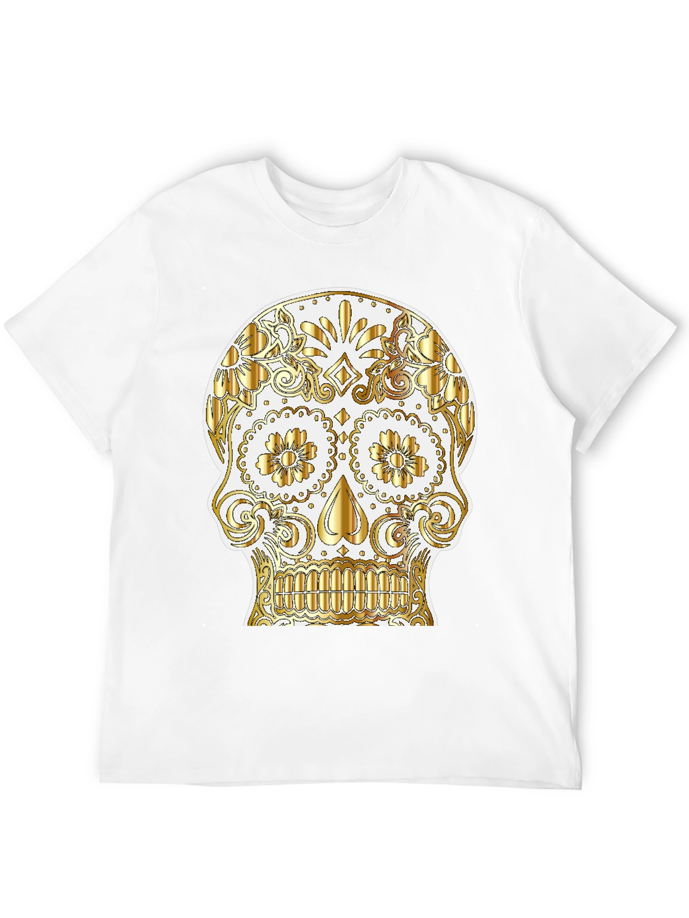 Black Sugar Skull Graphic Tee - Day of the Dead Shirt view 12