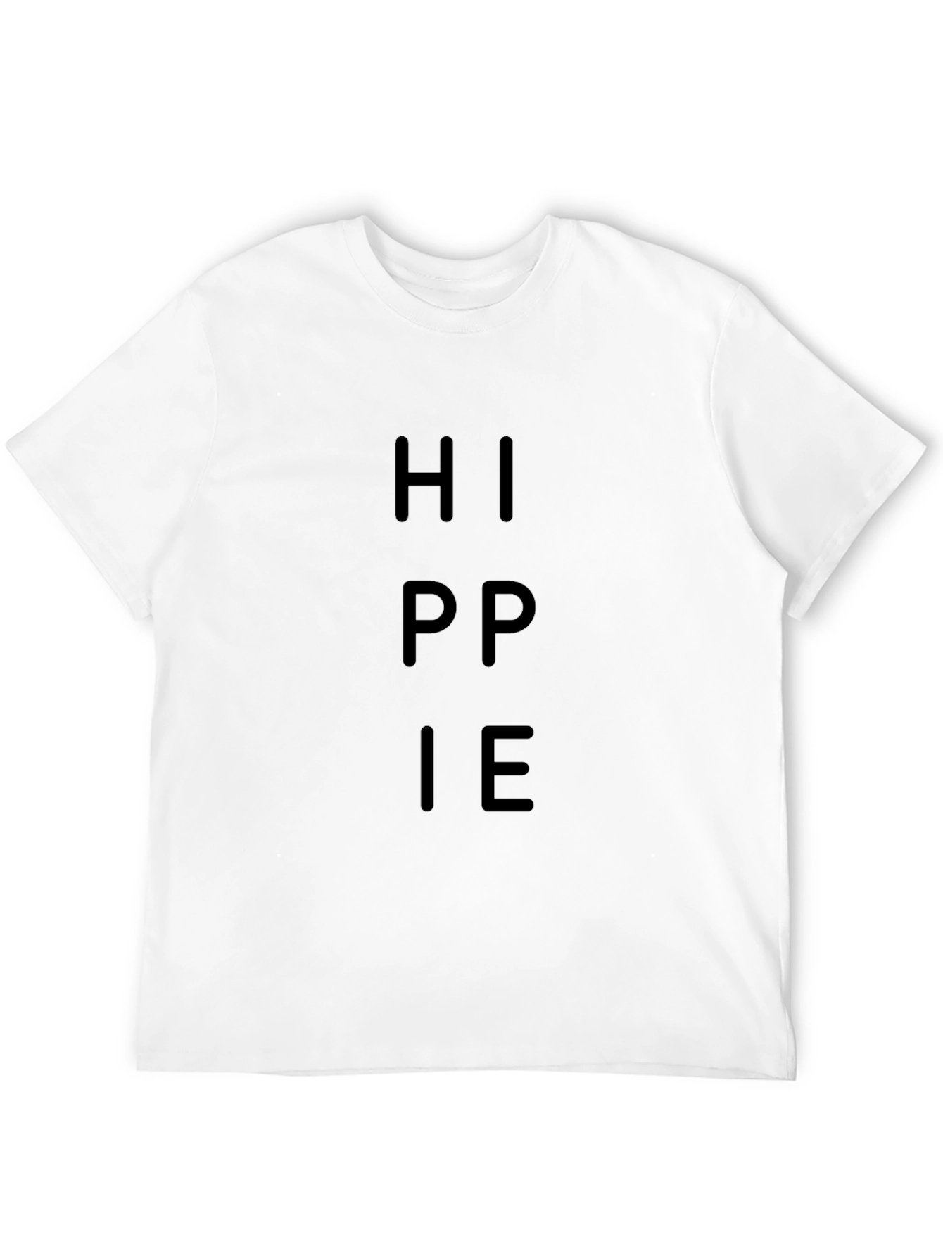 Black Hippie Graphic Tee - Black Crew Neck Short Sleeve T-Shirt view 12