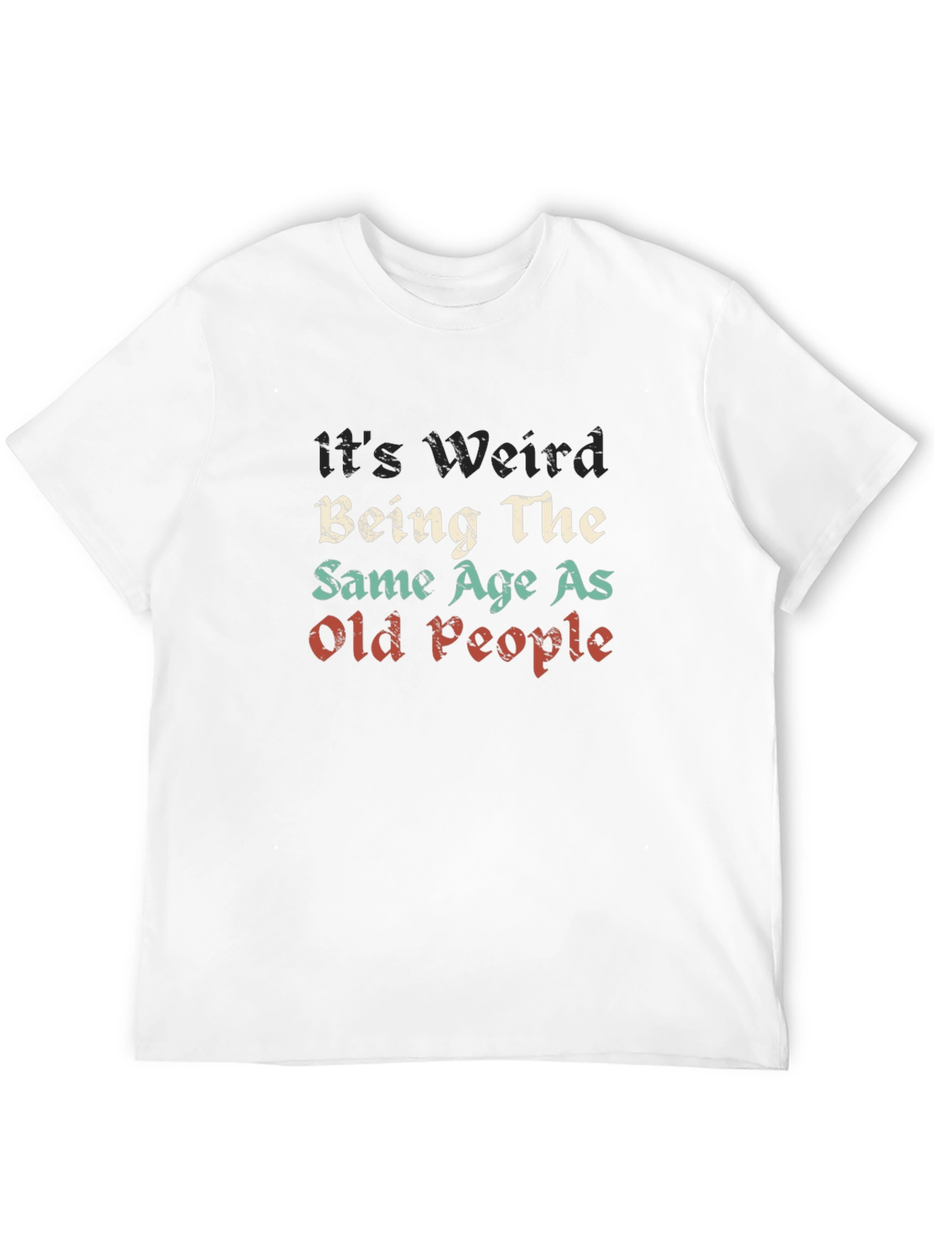 Black Funny Old People Age T-Shirt - Quirky Humor Tee view 12