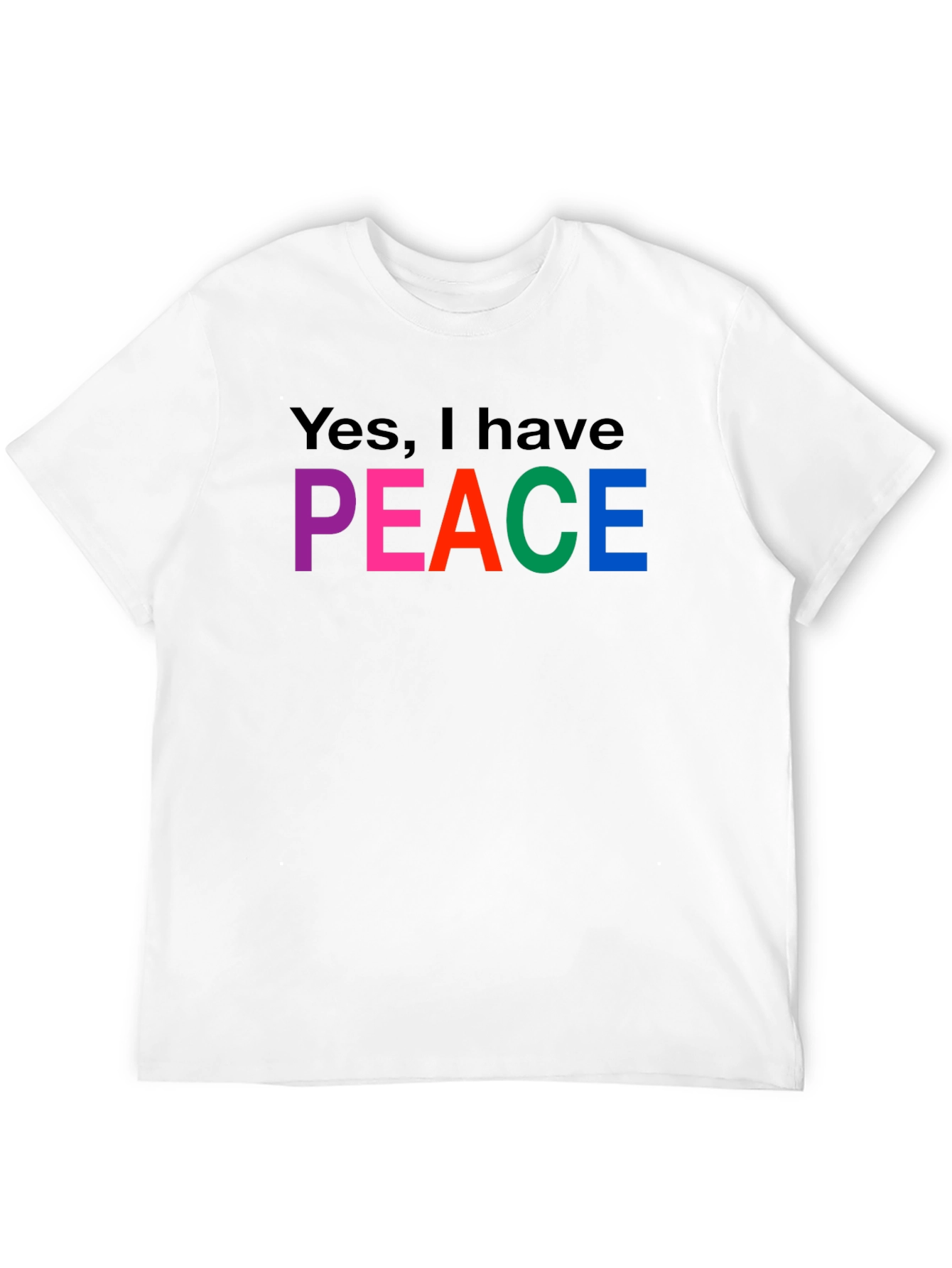 Black Peace T-Shirt - Colorful Graphic Tee view 12