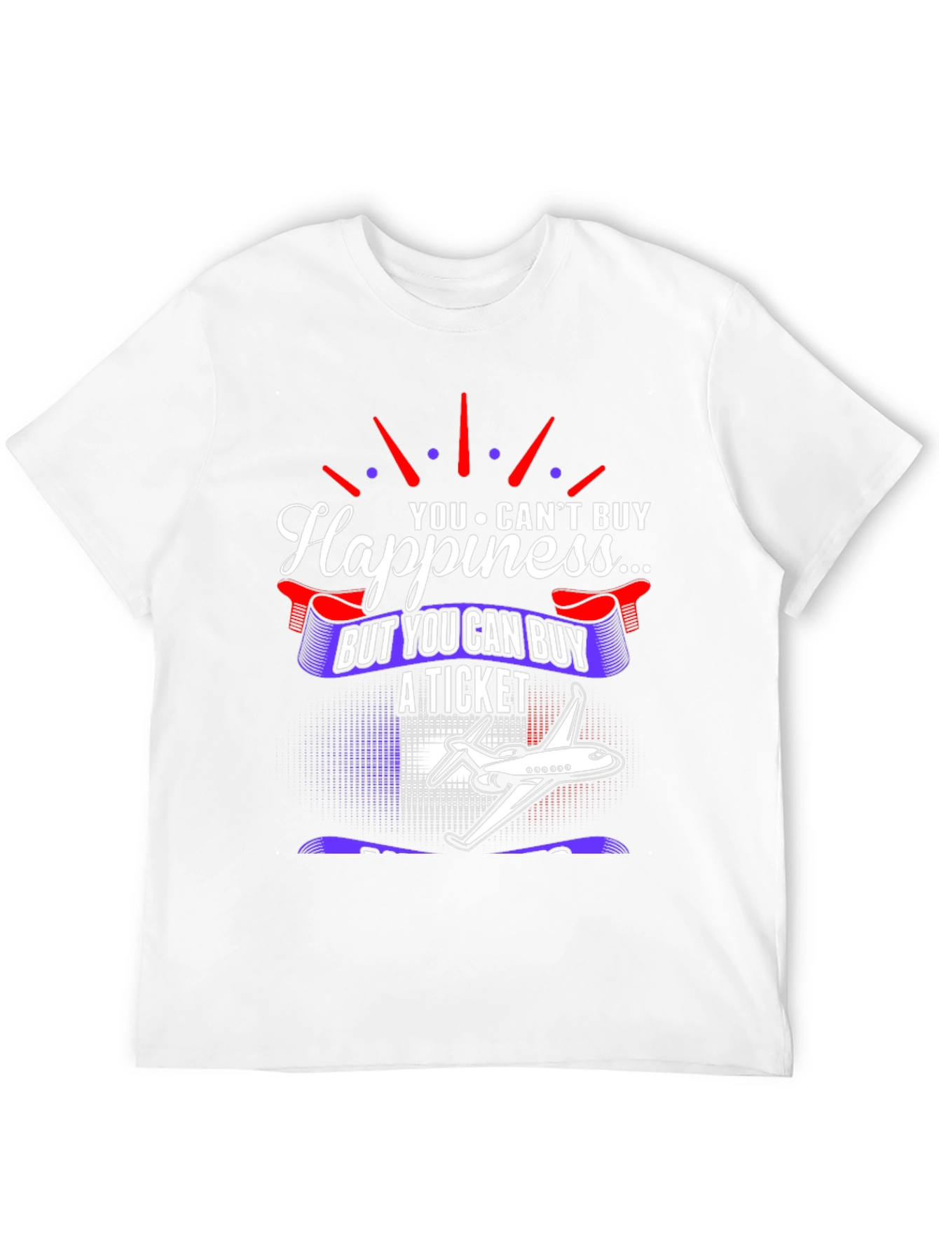 Black Happiness Ticket T-Shirt - Aviation Travel Tee view 12