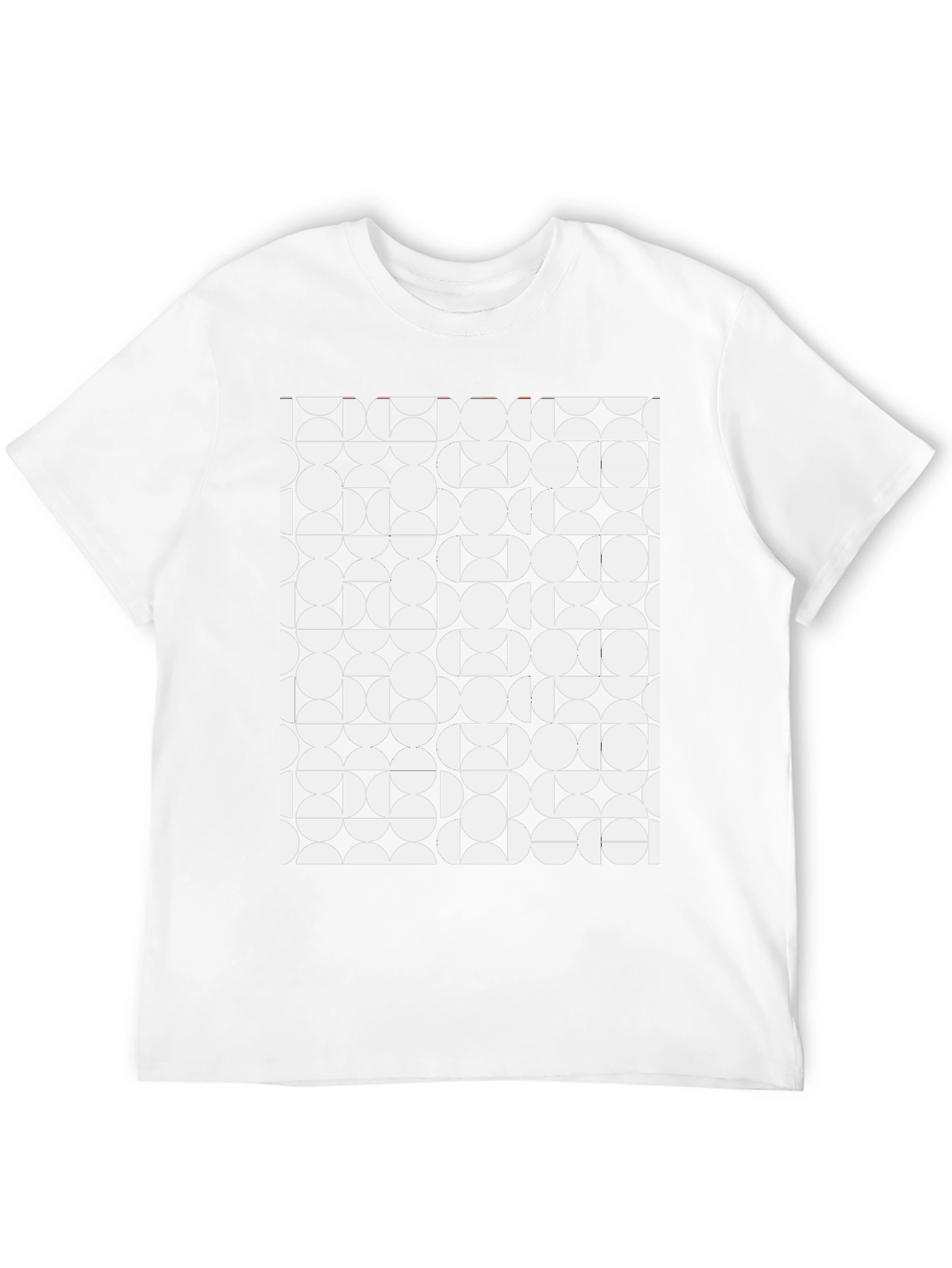 Black Geometric Pattern Black T-Shirt view 12