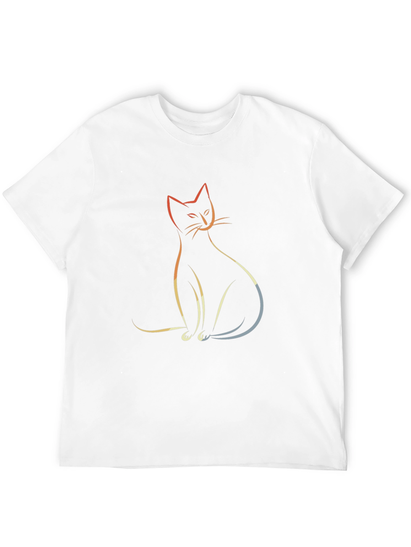 Black Cat Outline Graphic Tee - Stylish & Modern view 12