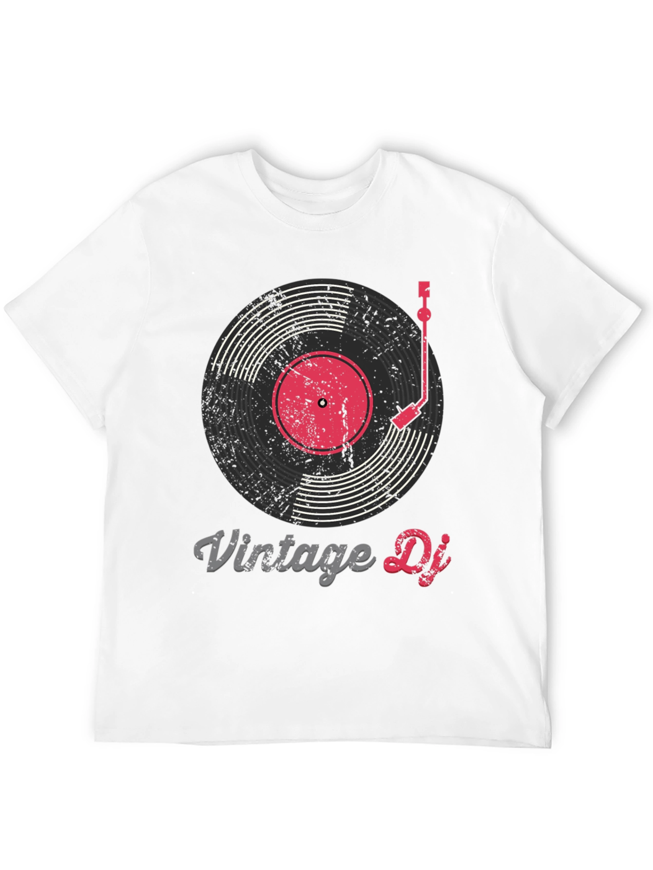 Black Vintage DJ Record Player Graphic Tee view 12