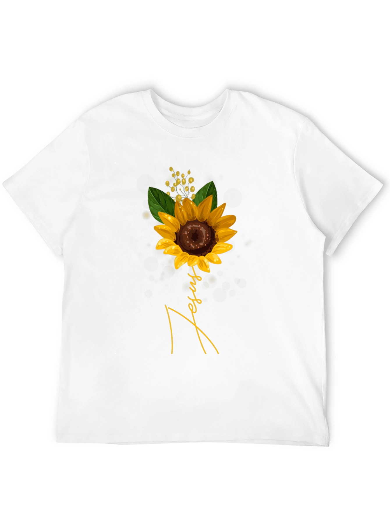 Black Jesus Sunflower Graphic T-Shirt view 12
