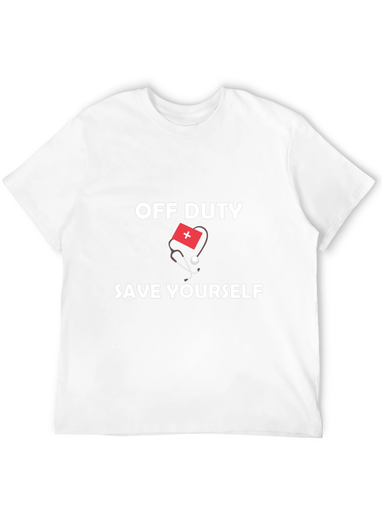 Black Off Duty Save Yourself Graphic Tee view 12