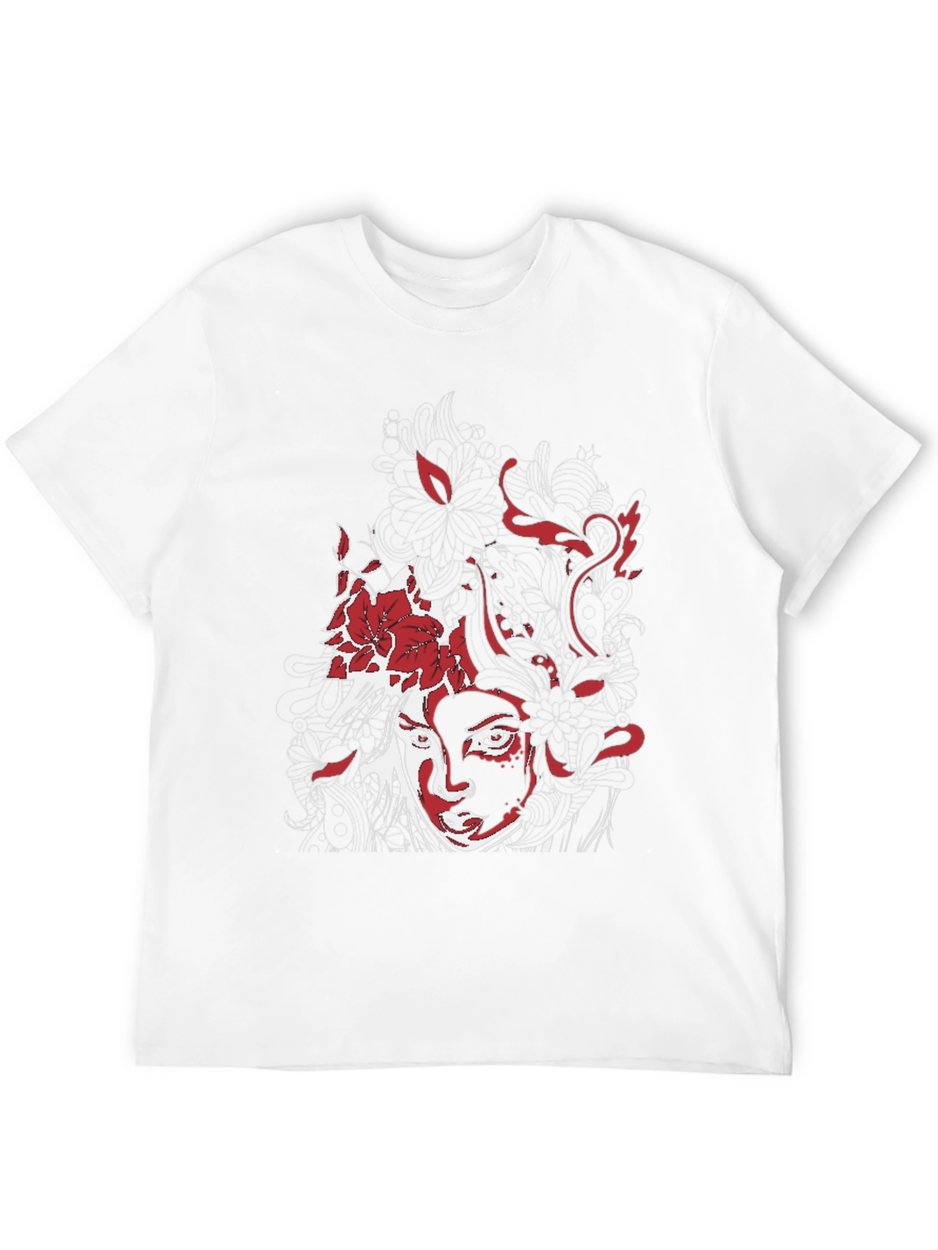 Black Artistic Graphic Print Black T-Shirt view 12