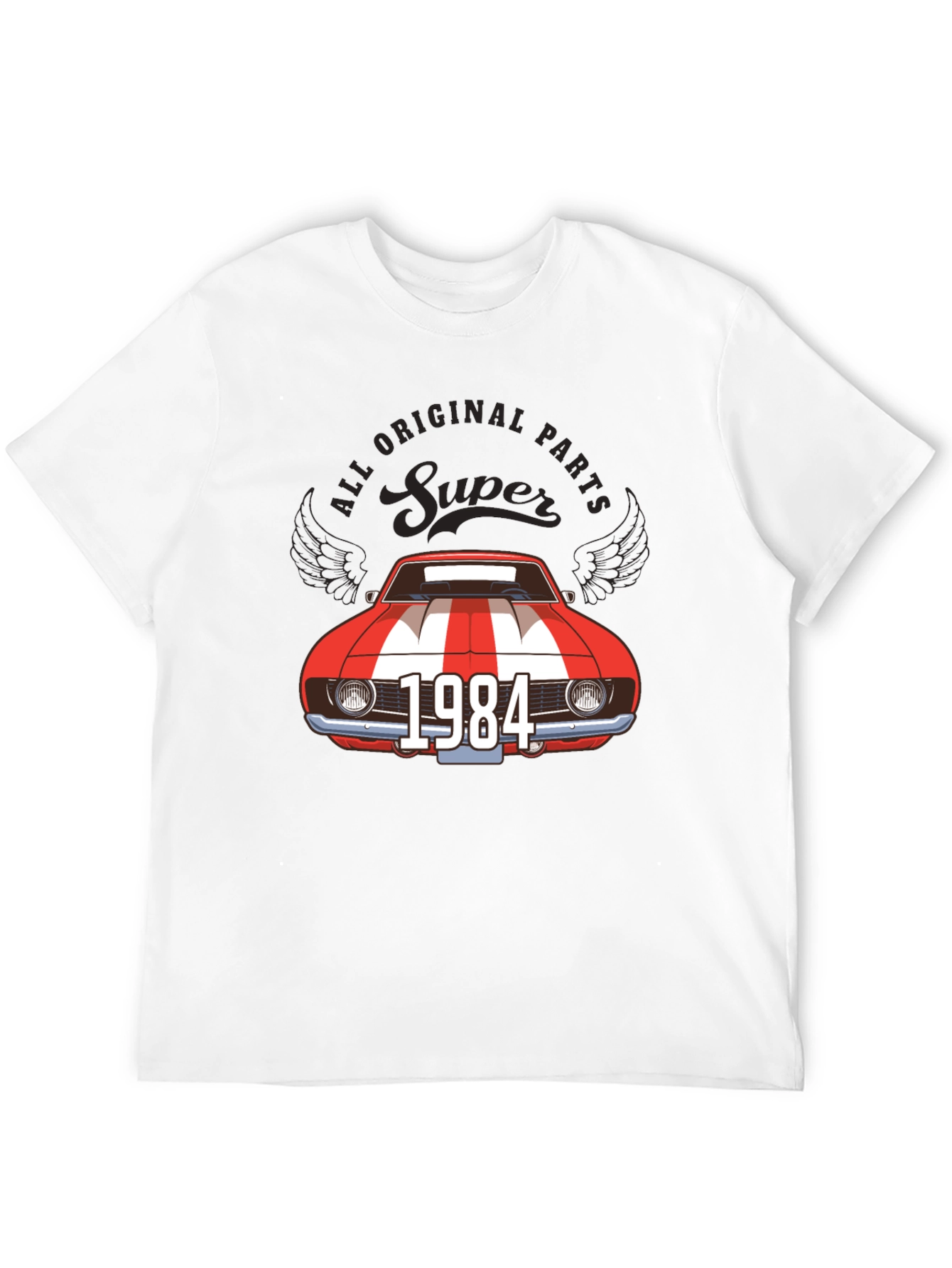 Black Super 1984 Car Graphic Tee view 12