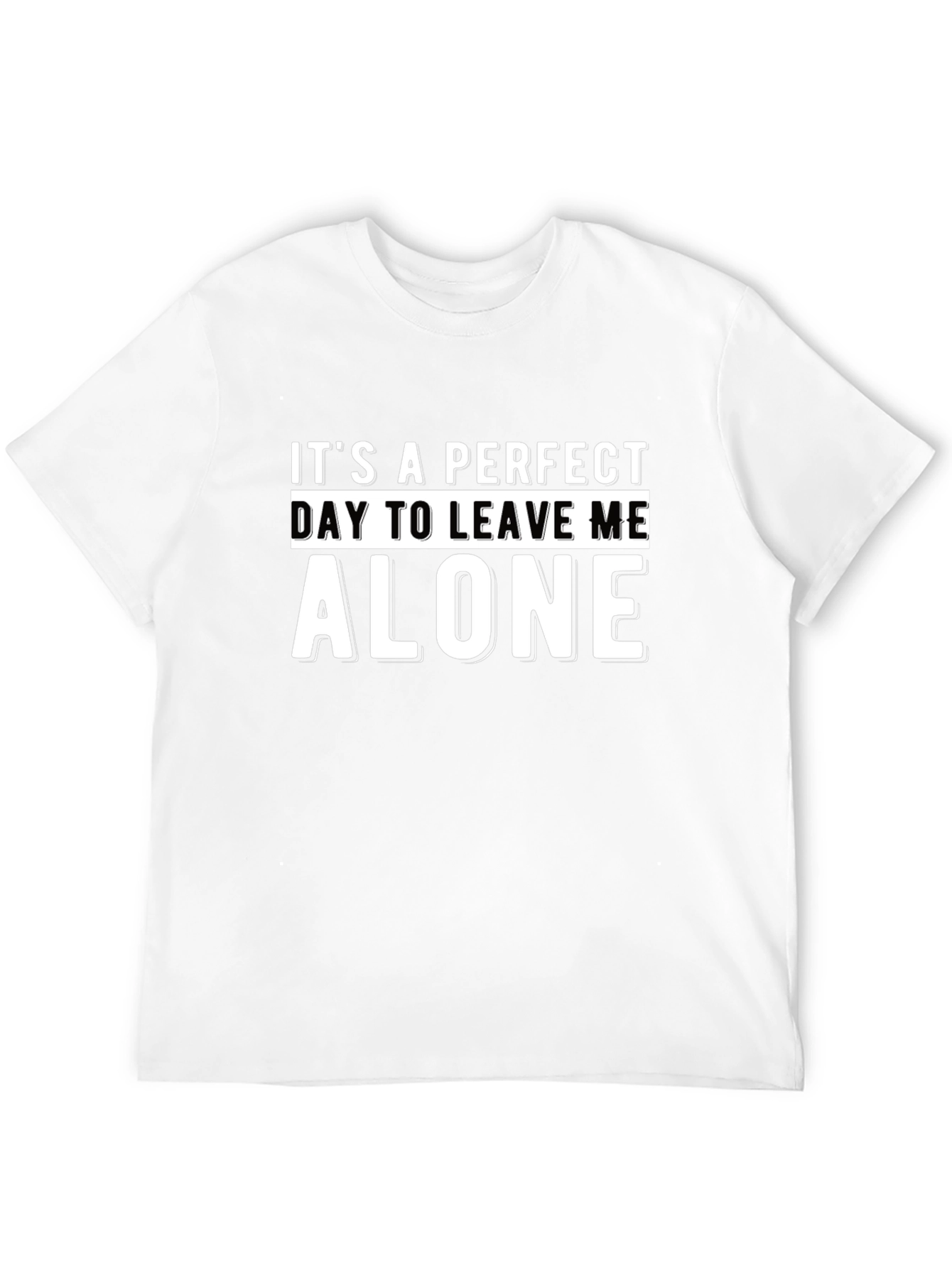 Black Funny Isolation T-Shirt - Leave Me Alone Graphic Tee view 12