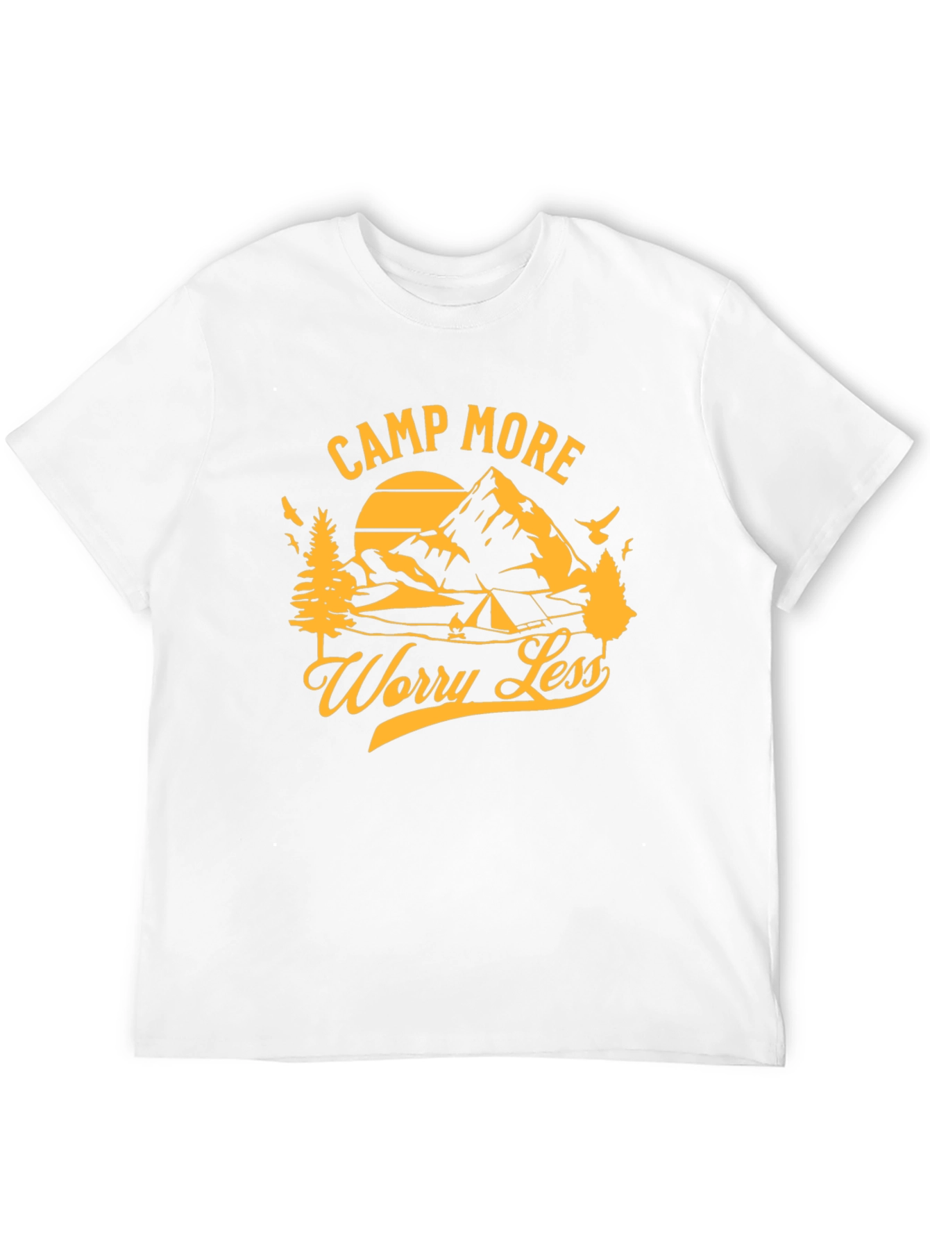 Black Camp More Worry Less Graphic T-Shirt view 12