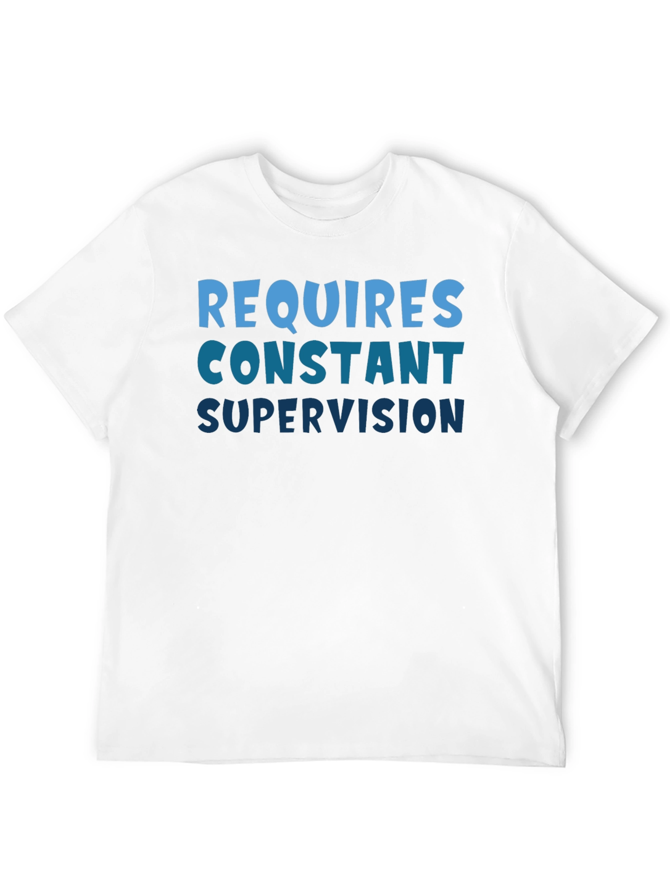 Black Requires Constant Supervision Black T-Shirt view 12