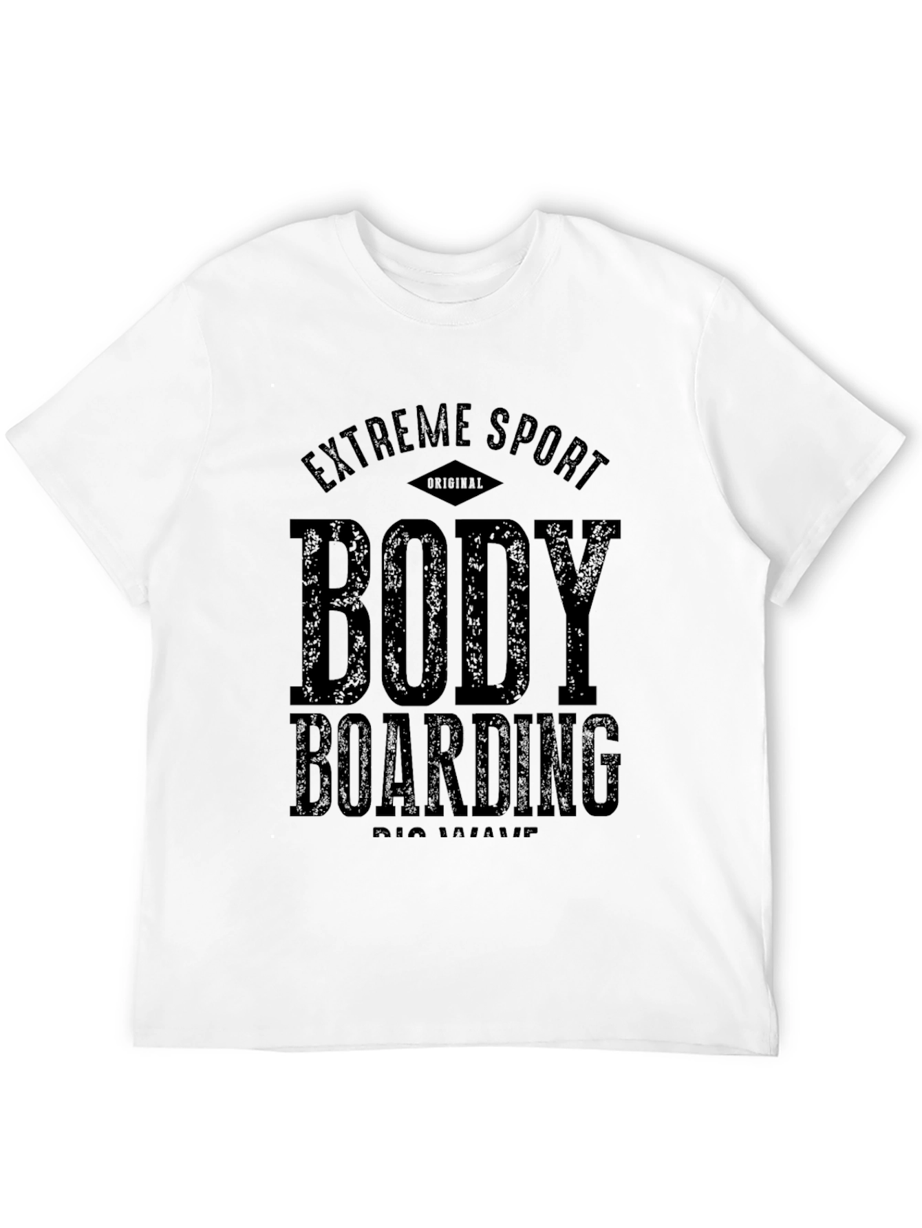 Black Extreme Sport Body Boarding Black T-Shirt view 12