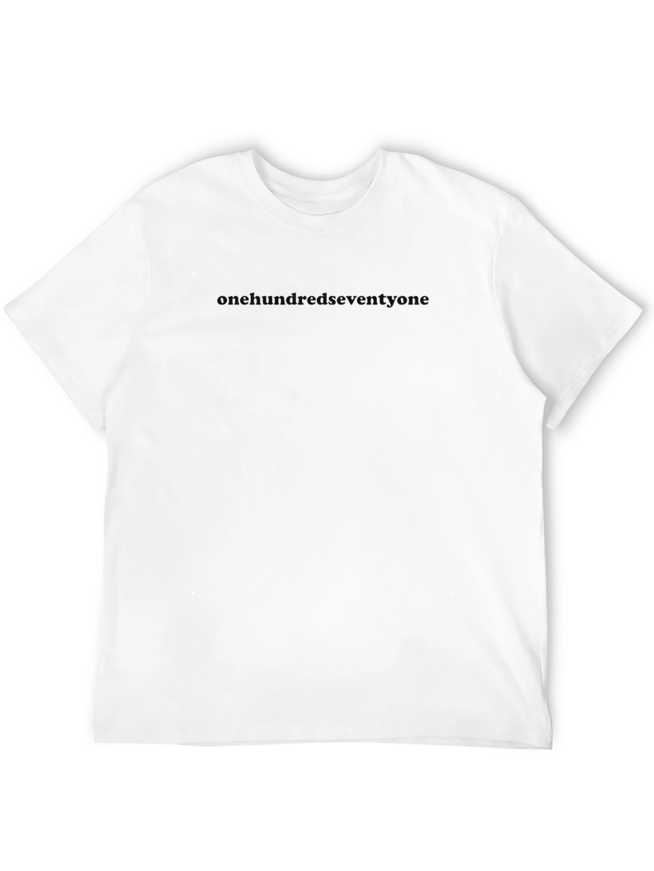 Black Men's Black T-Shirt with Subtle Text Print view 12