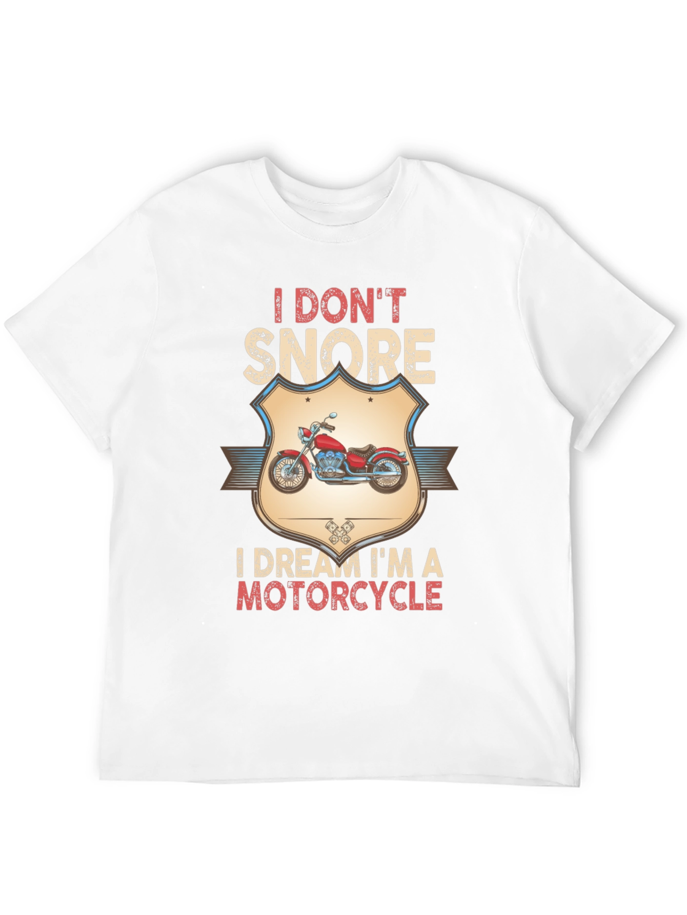 Black I Don't Snore Motorcycle T-Shirt view 12