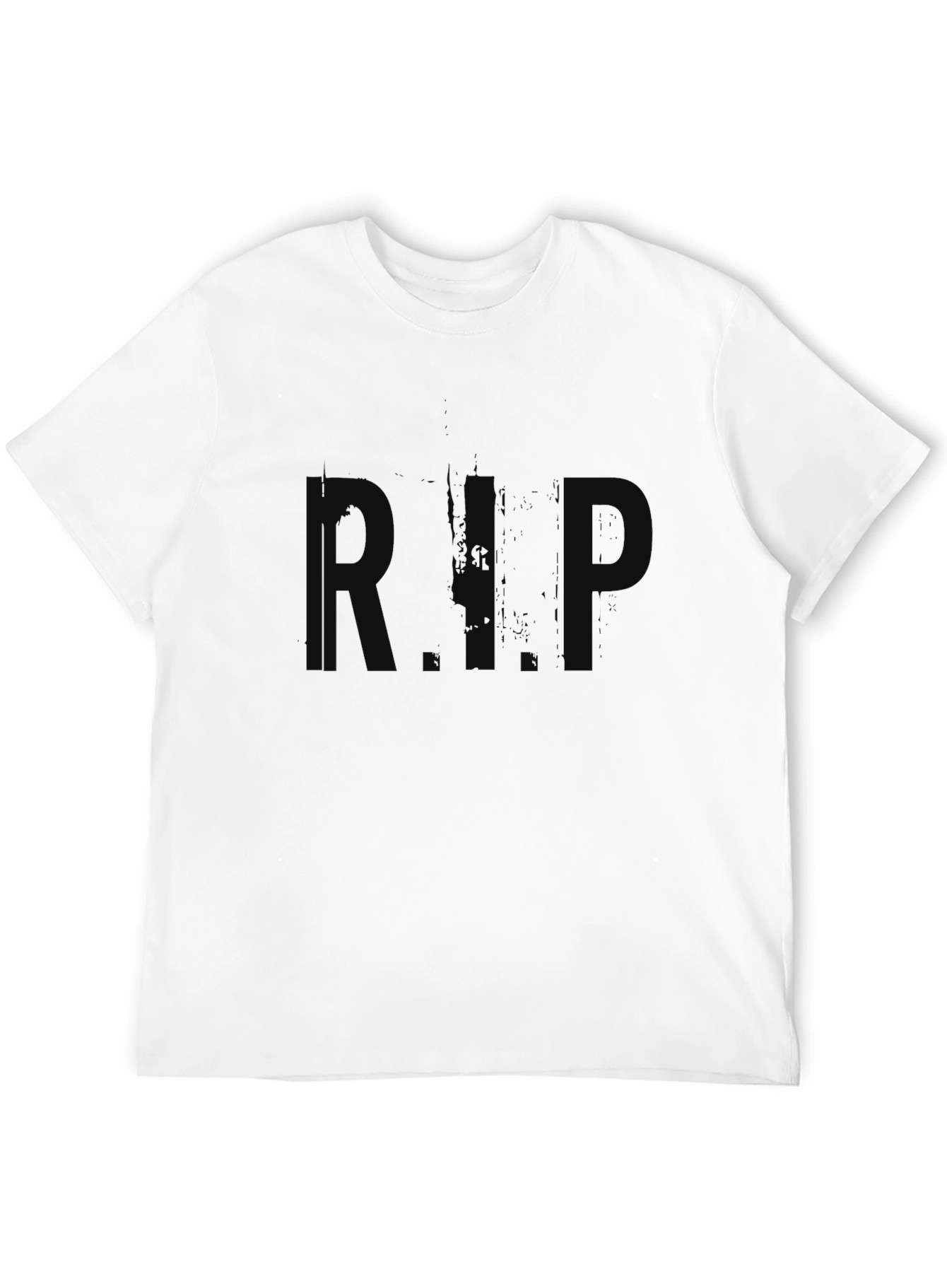 Black Black R.I.P. Graphic Print T-Shirt view 12