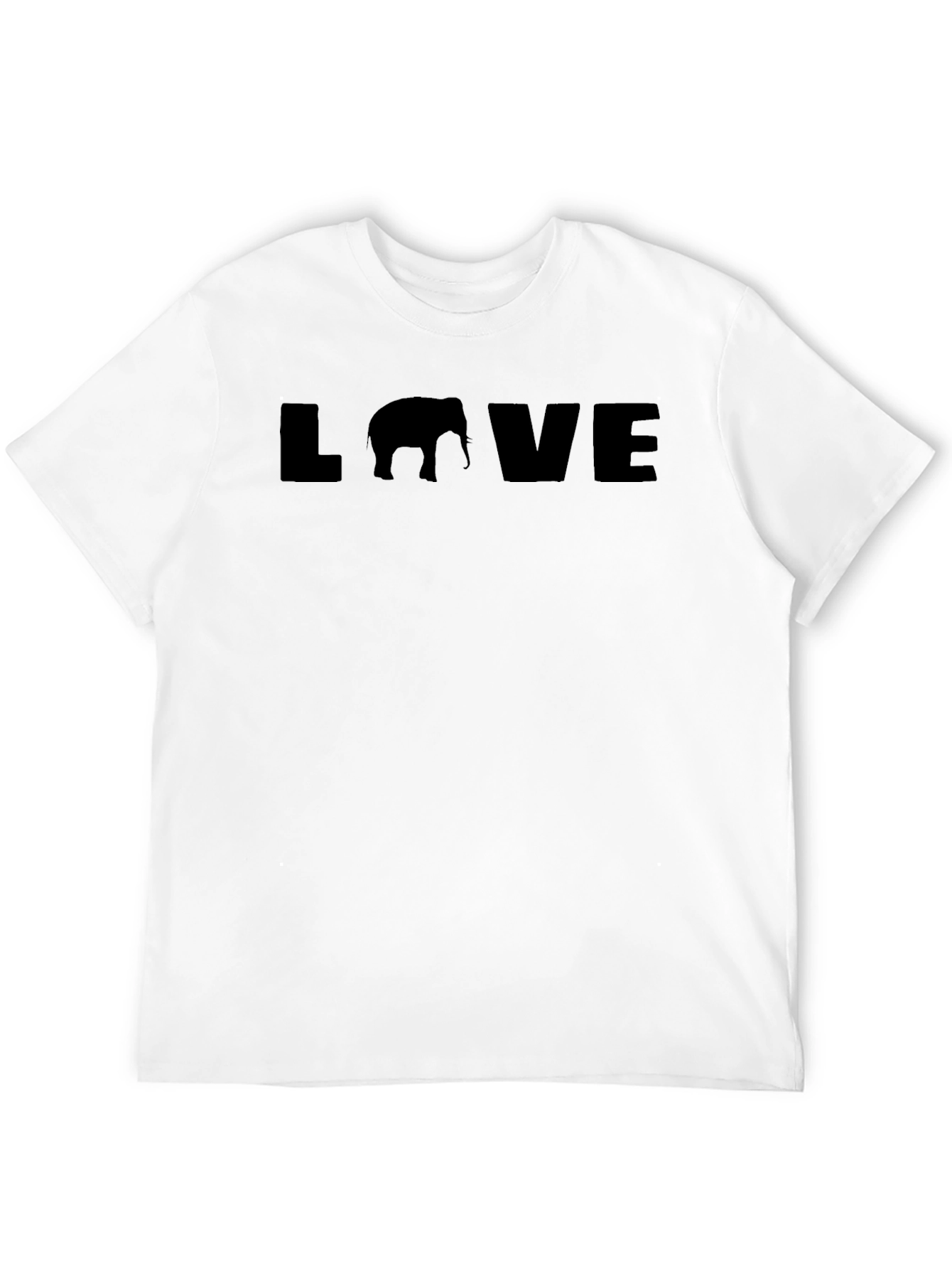 Black Love Elephant T-Shirt - Black Graphic Tee view 12