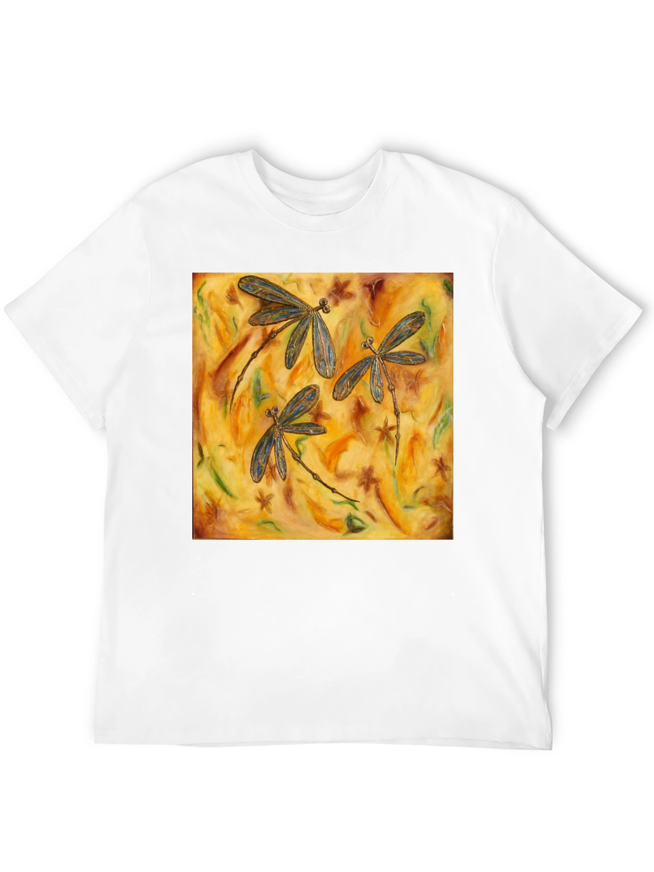 Black Dragonfly Art Print Black T-Shirt view 12