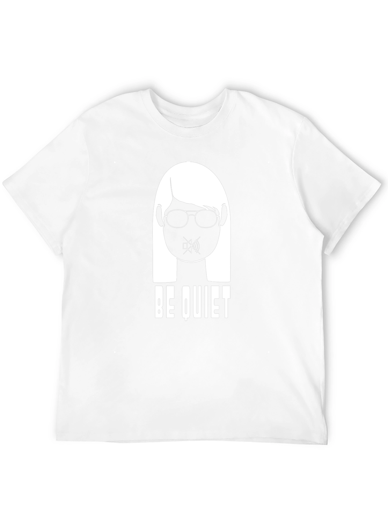 Black Be Quiet Graphic Tee - Black Crew Neck view 12