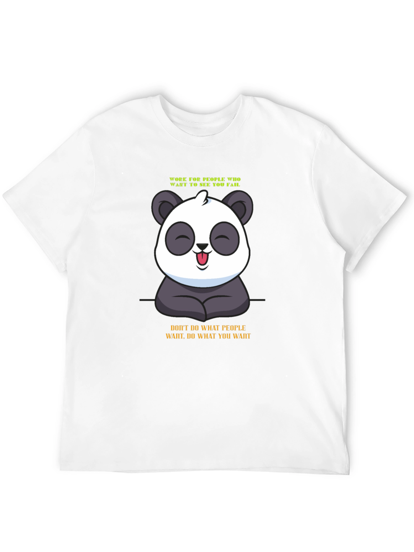 Black Panda Graphic Tee - Motivational Slogan T-Shirt view 12
