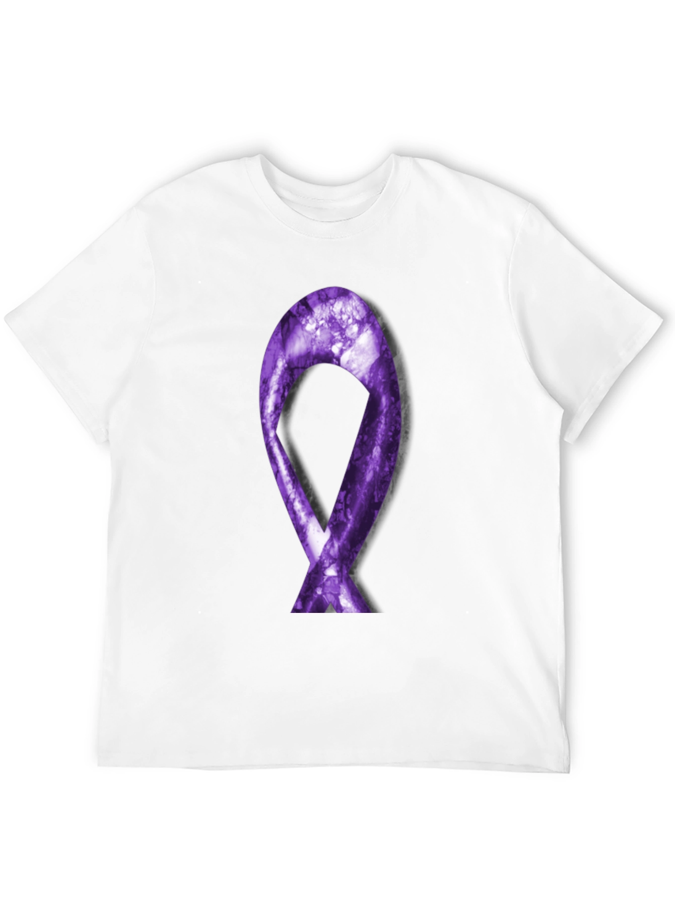Purple Ribbon Graphic Tee - Support Cause - 12