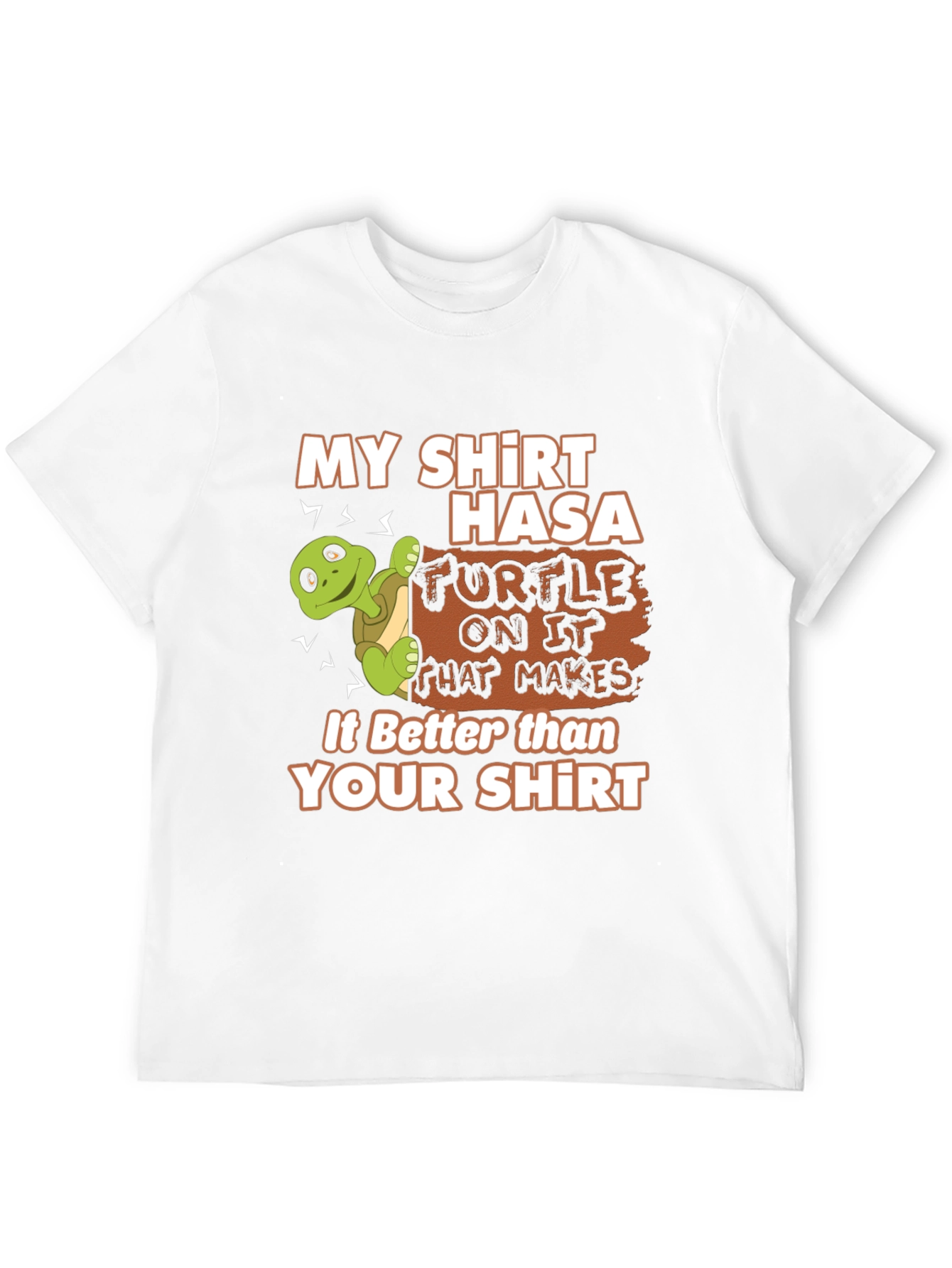 Black Funny Turtle Graphic Tee - My Shirt is Better view 12