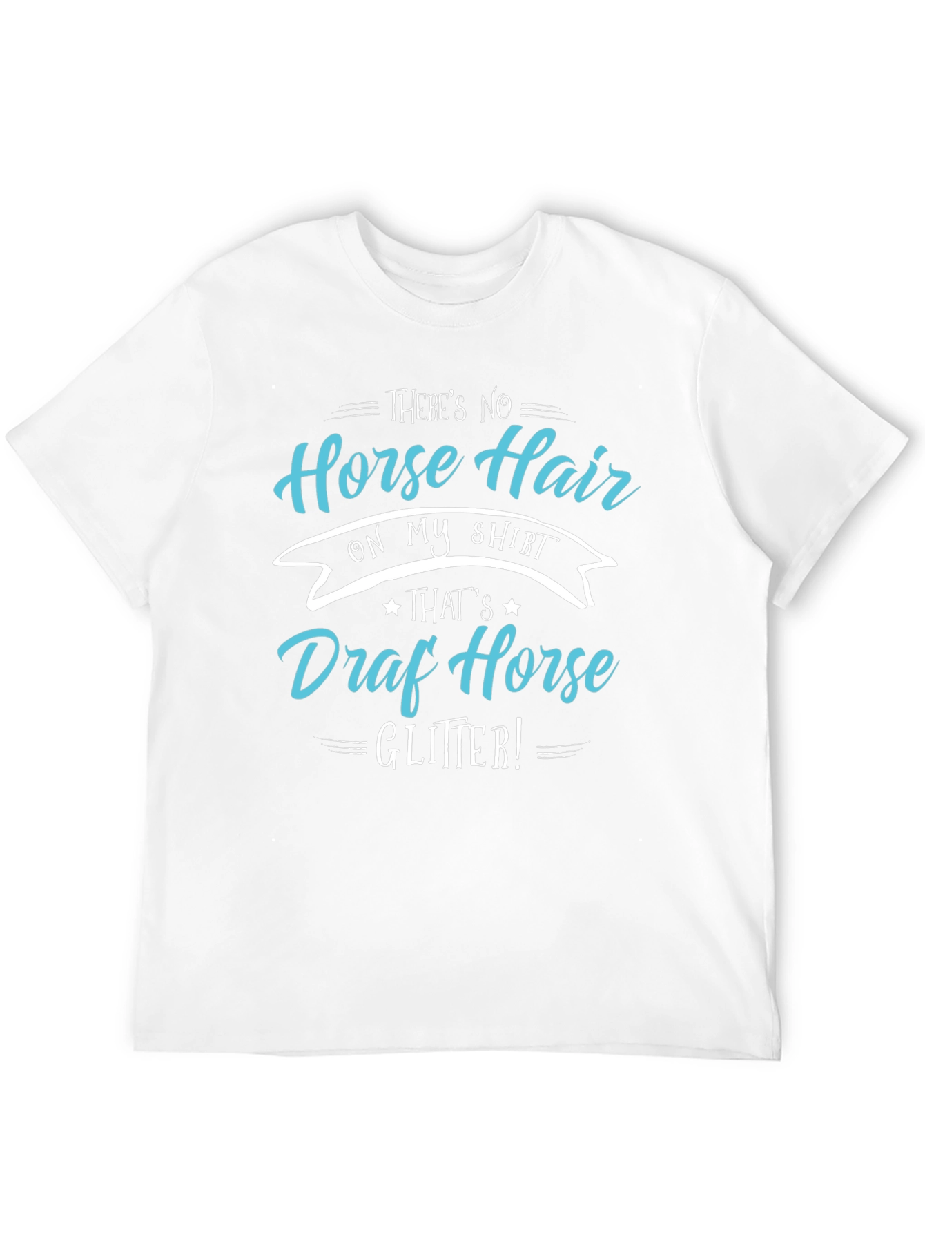 Black Draft Horse Glitter T-Shirt, Unisex view 12