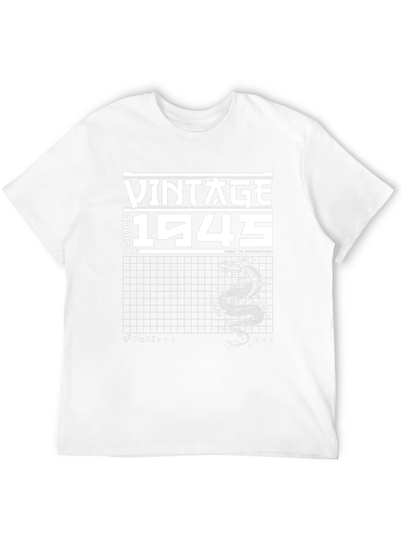 Black Vintage 1945 Aged to Perfection Black Graphic Tee view 12