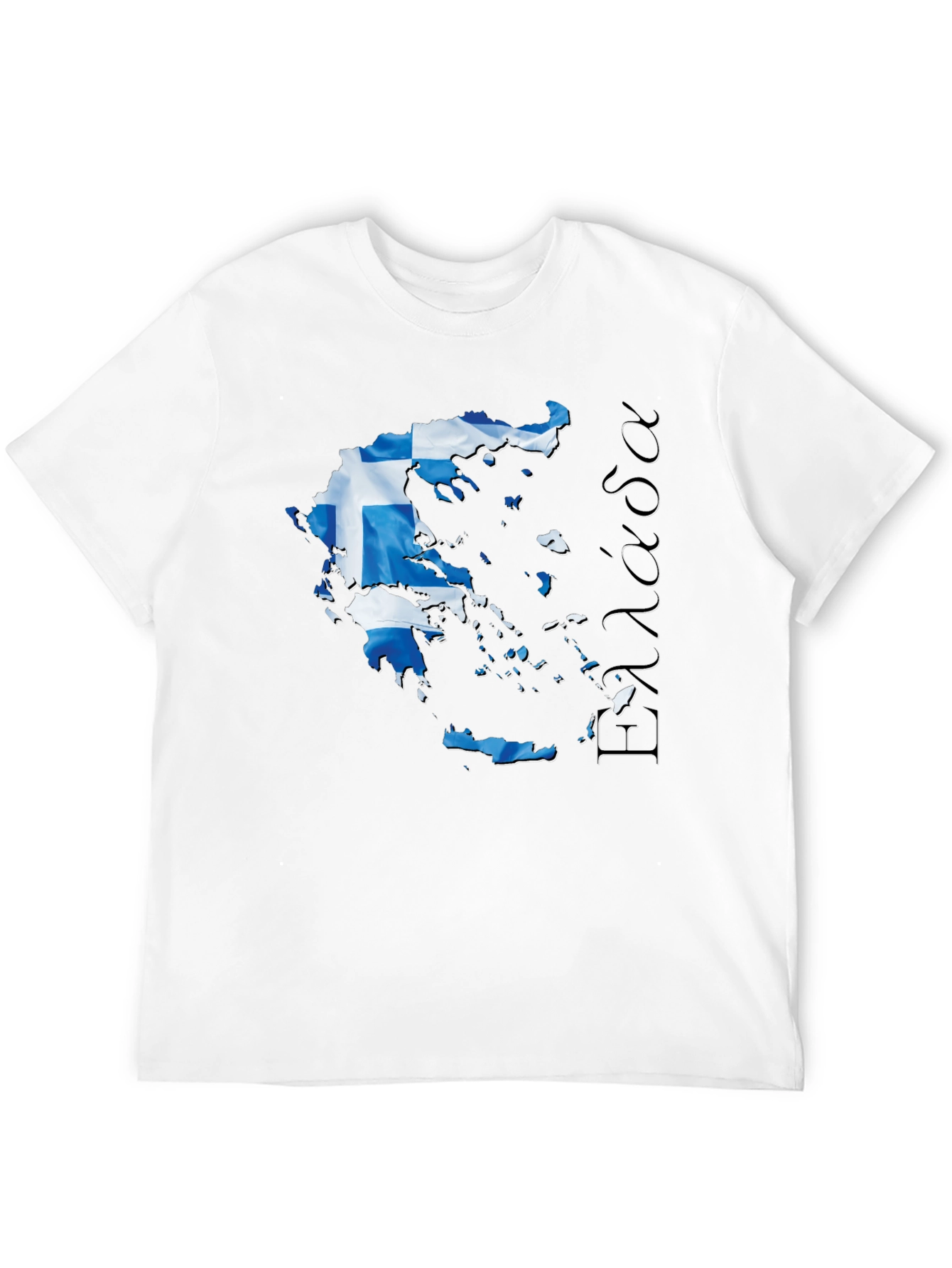 Black Greece Flag Map T-Shirt  view 12