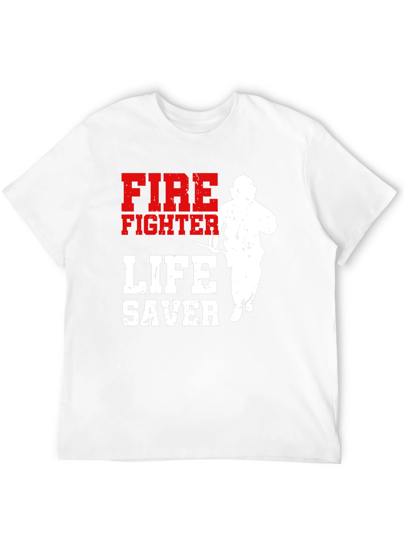 Black Firefighter Lifesaver Graphic T-Shirt view 12