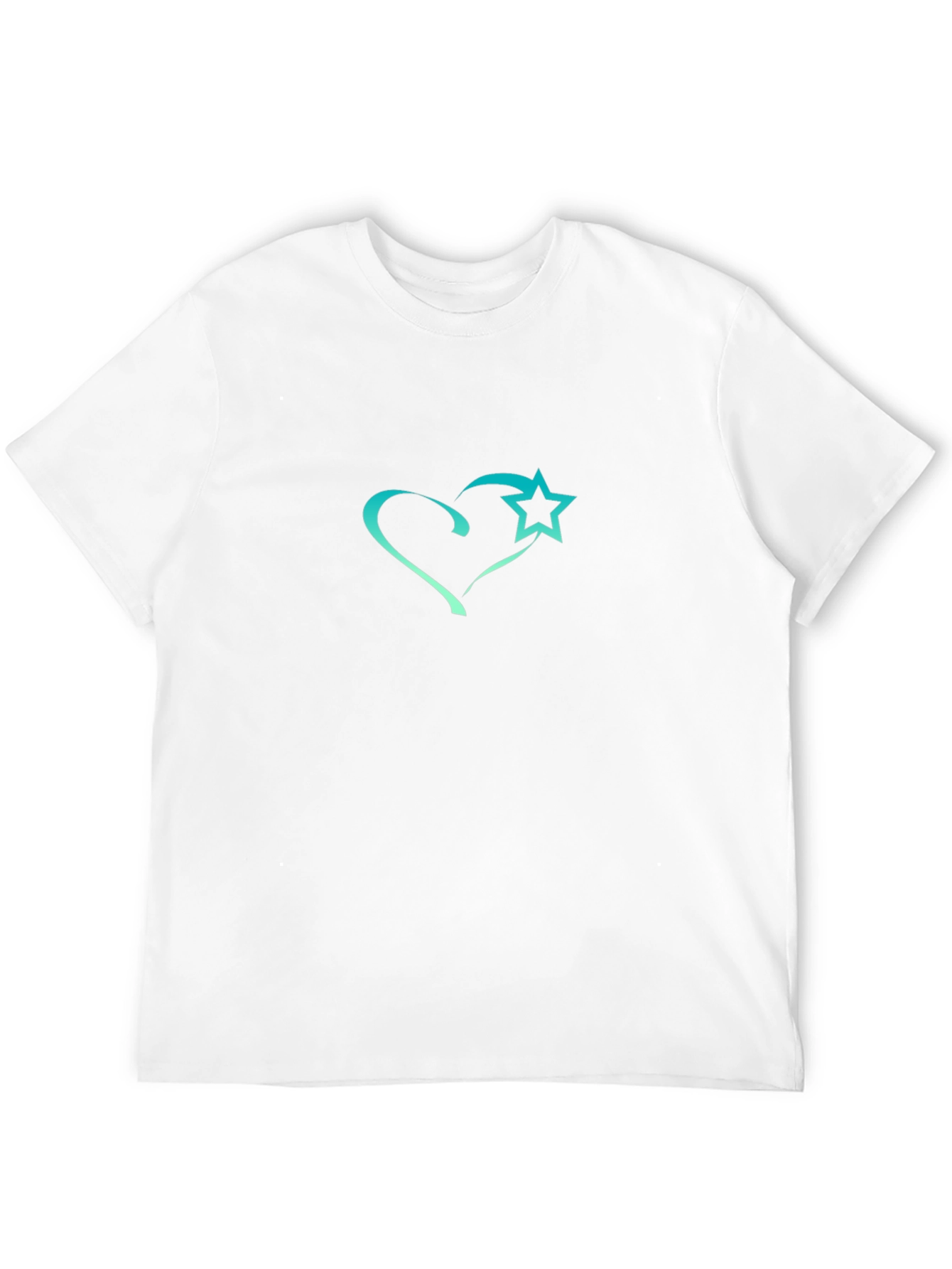 Black Black T-Shirt with Heart and Star Design view 12