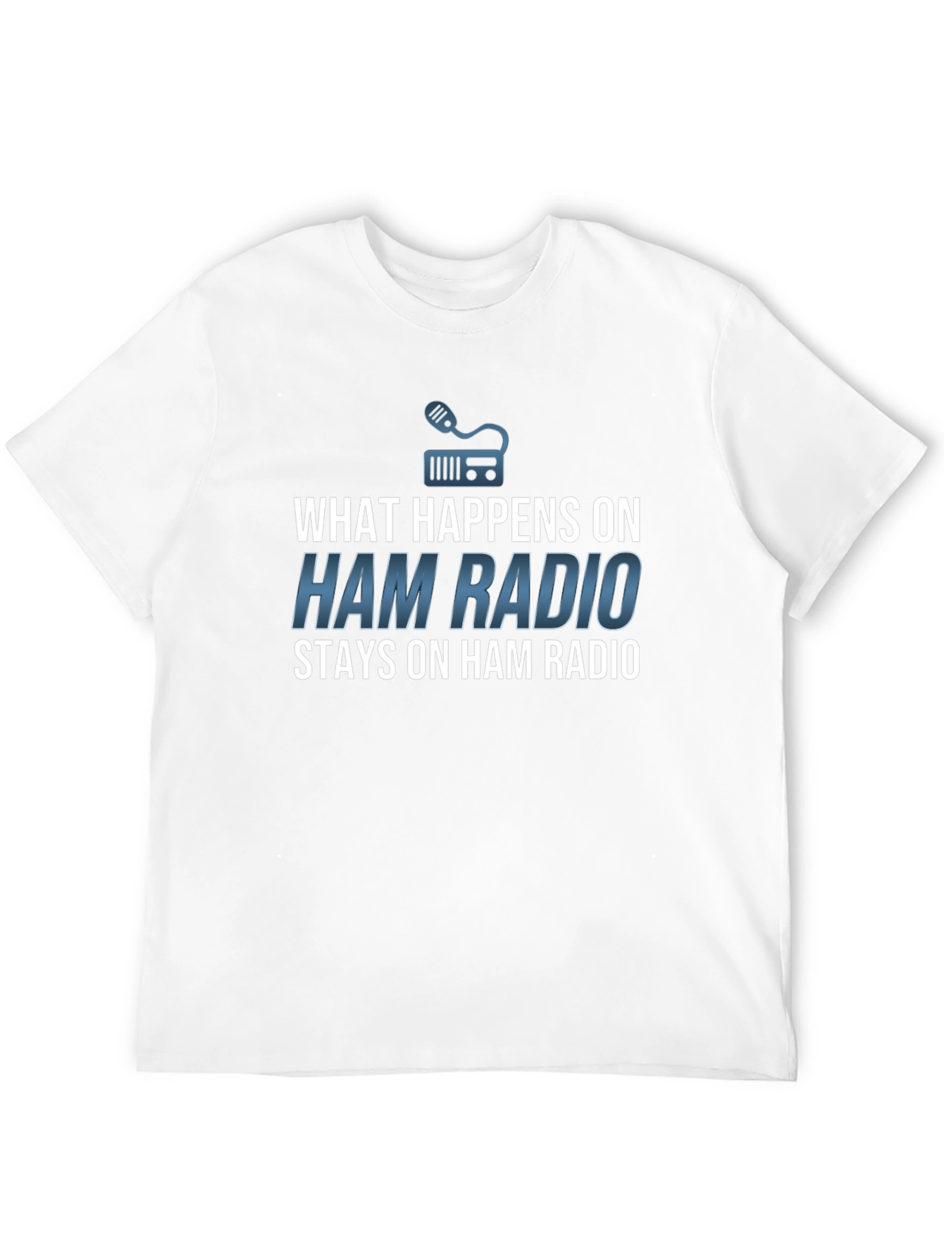 Black Ham Radio T-Shirt - What Happens Stays! view 12