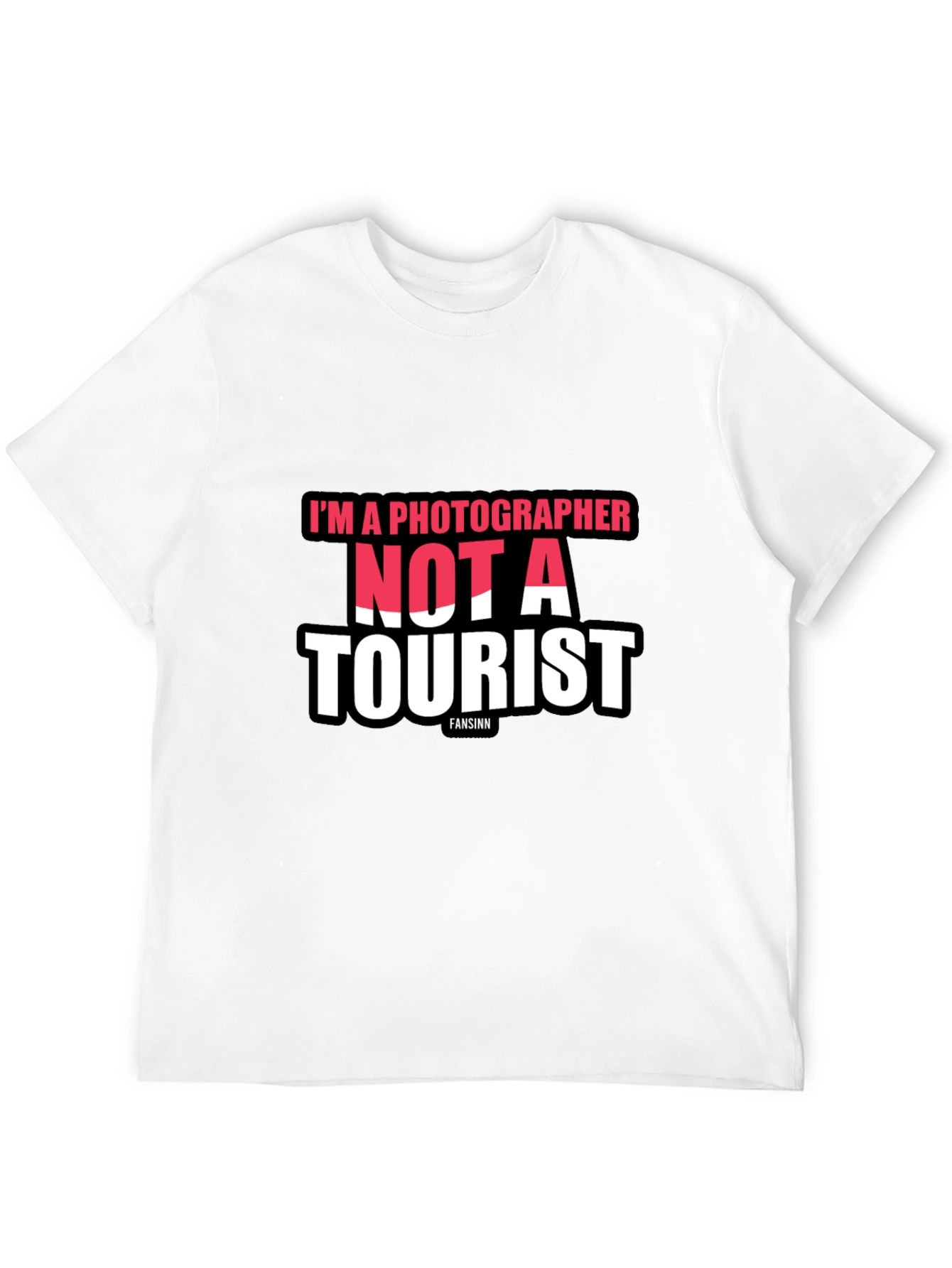 Black I'm a Photographer Not a Tourist Black T-Shirt view 12