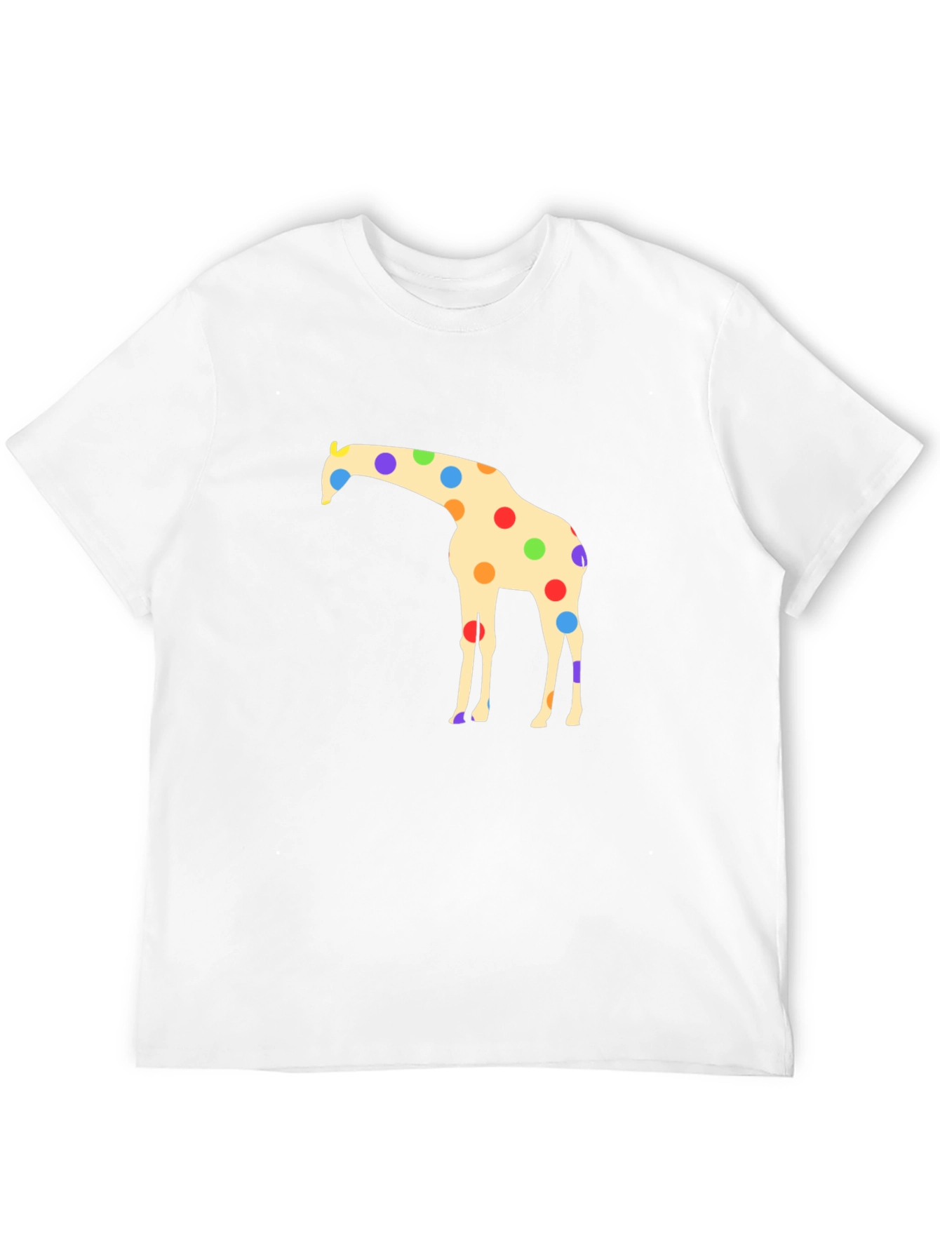 Black Giraffe Polka Dot Black T-Shirt view 12