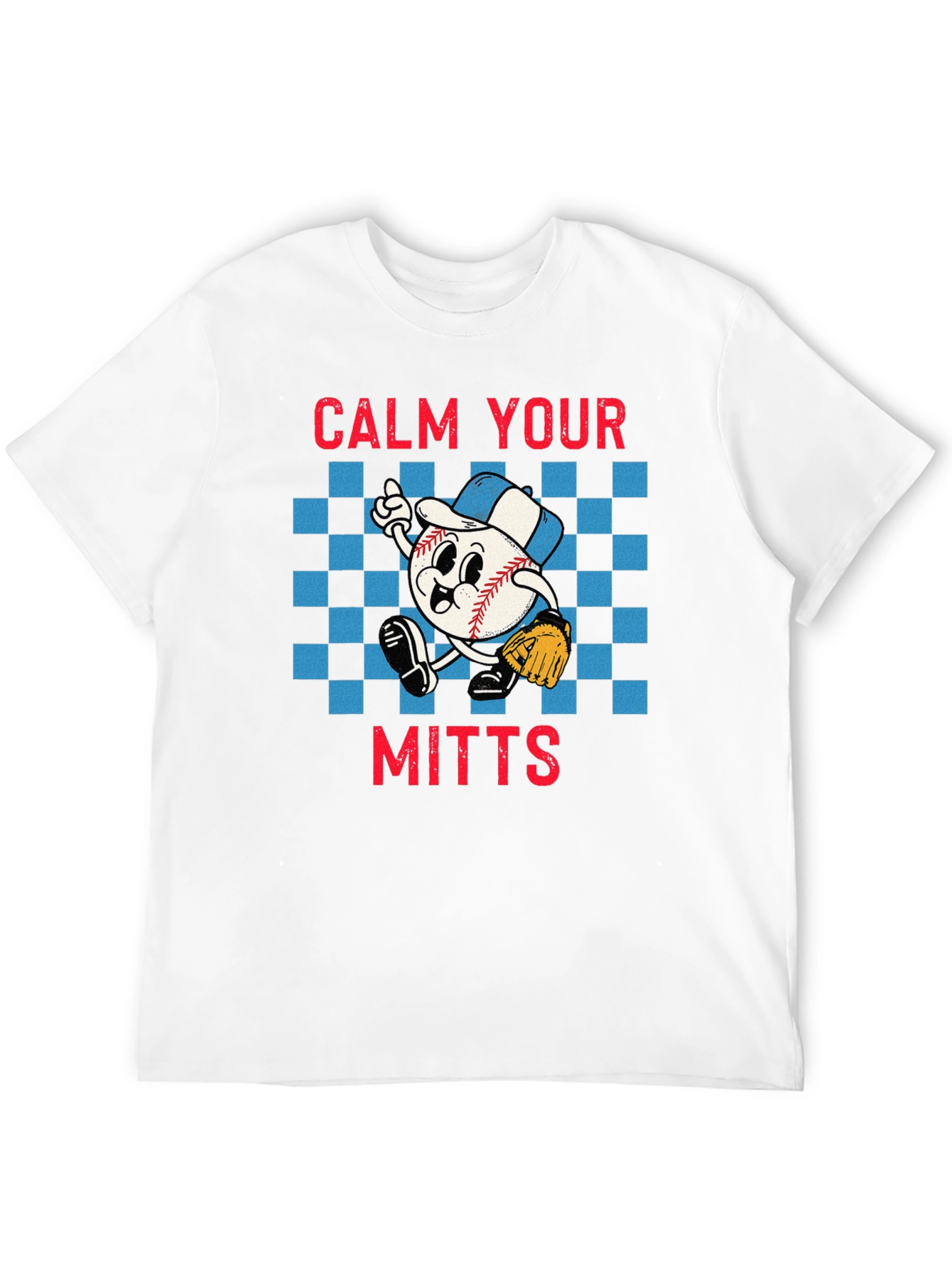 Black Calm Your Mitts Baseball Graphic T-Shirt view 12