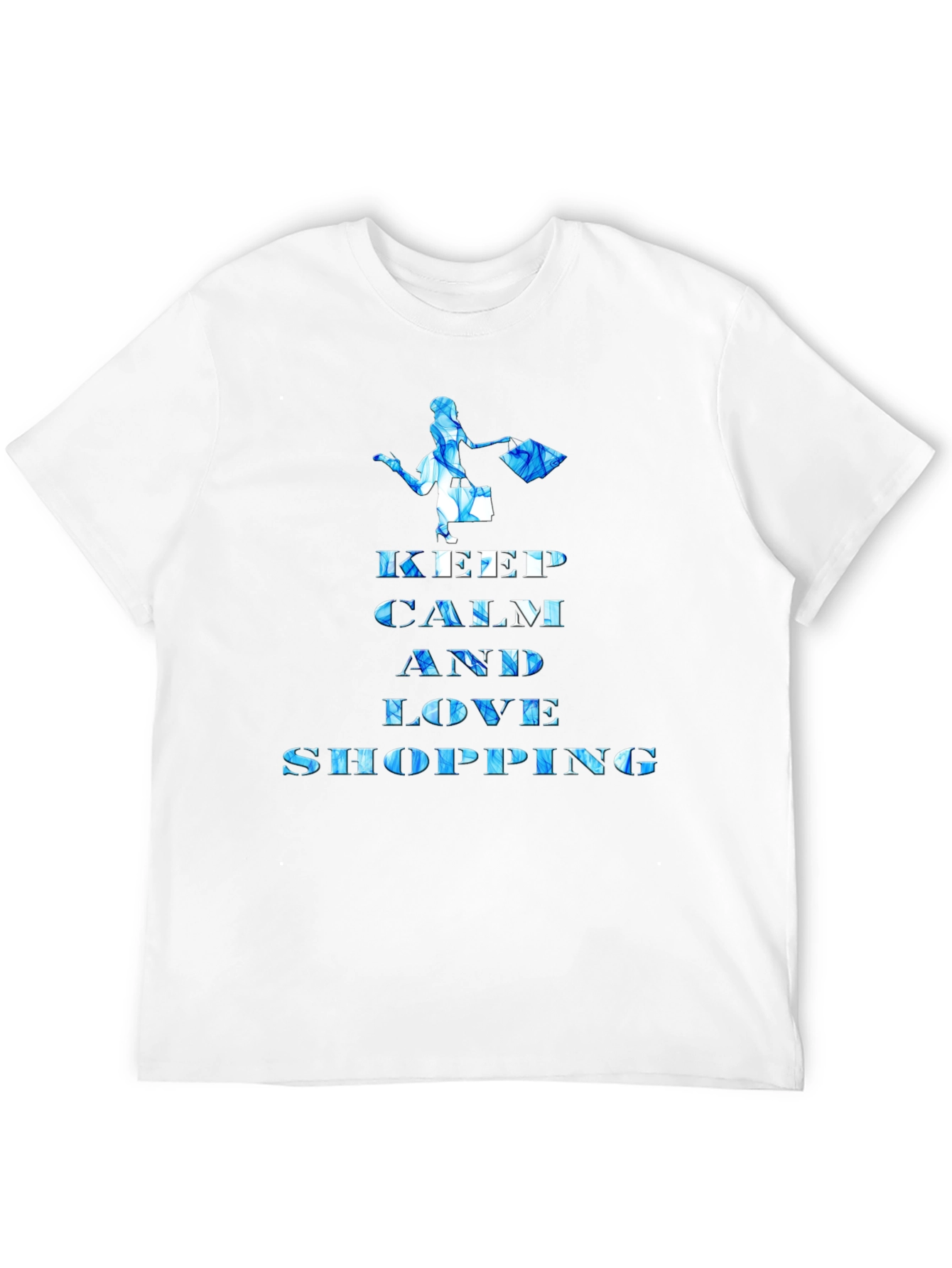 Keep Calm and Love Shopping Black T-Shirt - 12