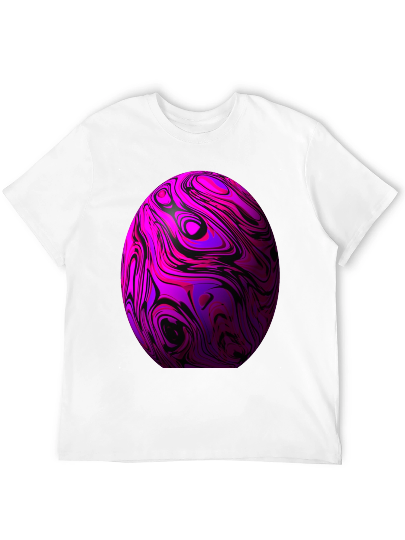 Black Abstract Swirl Sphere Graphic Tee view 12