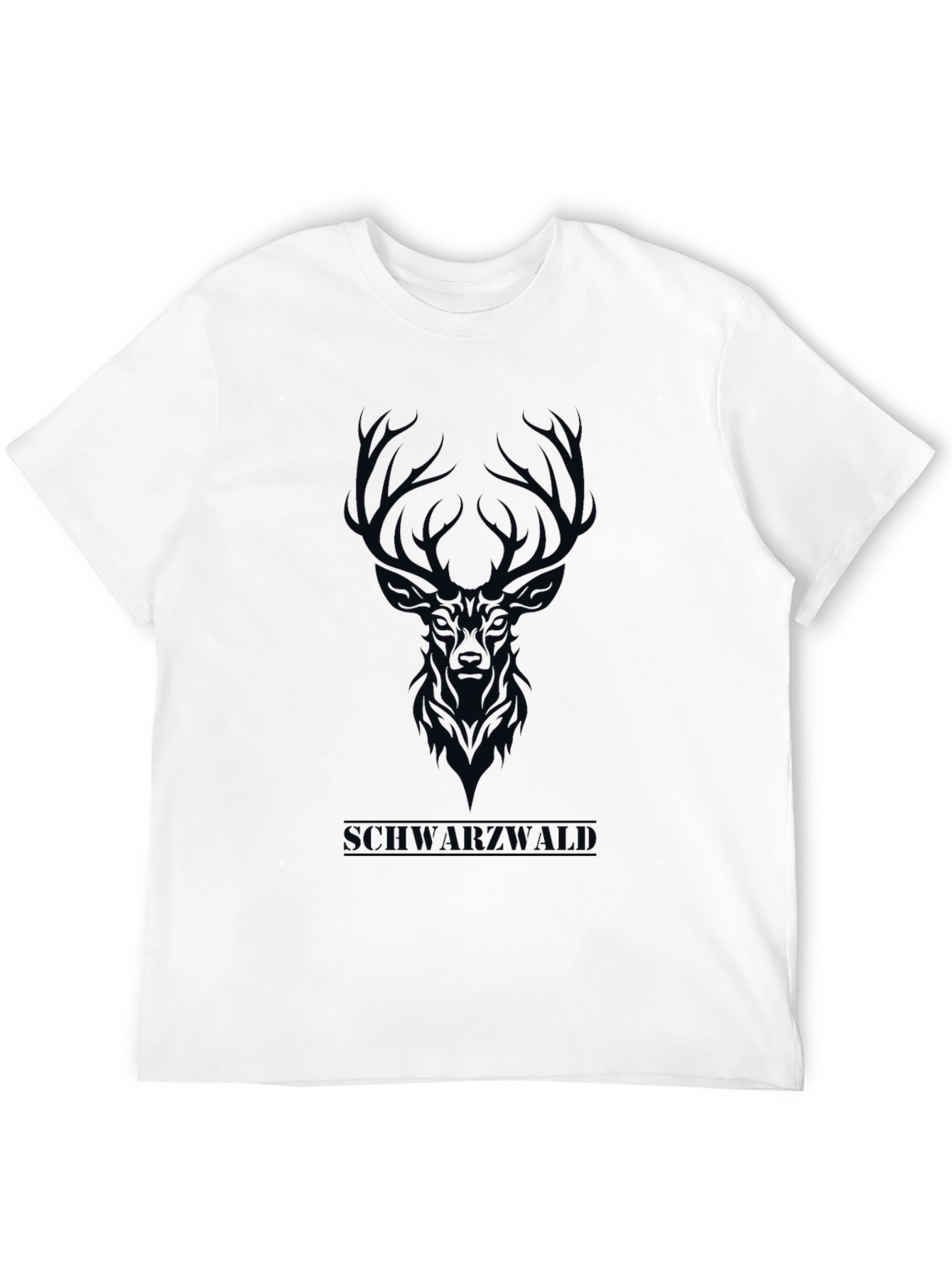 Black Stag Graphic Print Crew Neck T-Shirt view 12