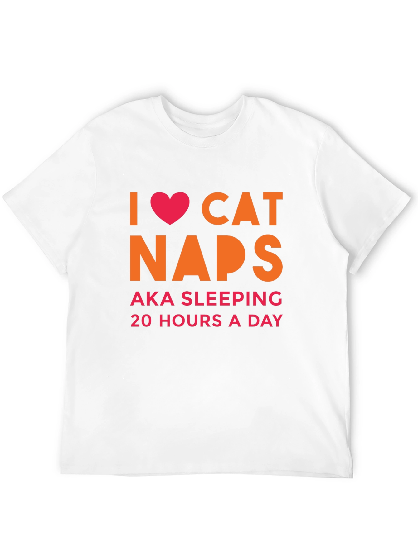 Black I Heart Cat Naps T-Shirt -  AKA Sleeping 20 Hours view 12