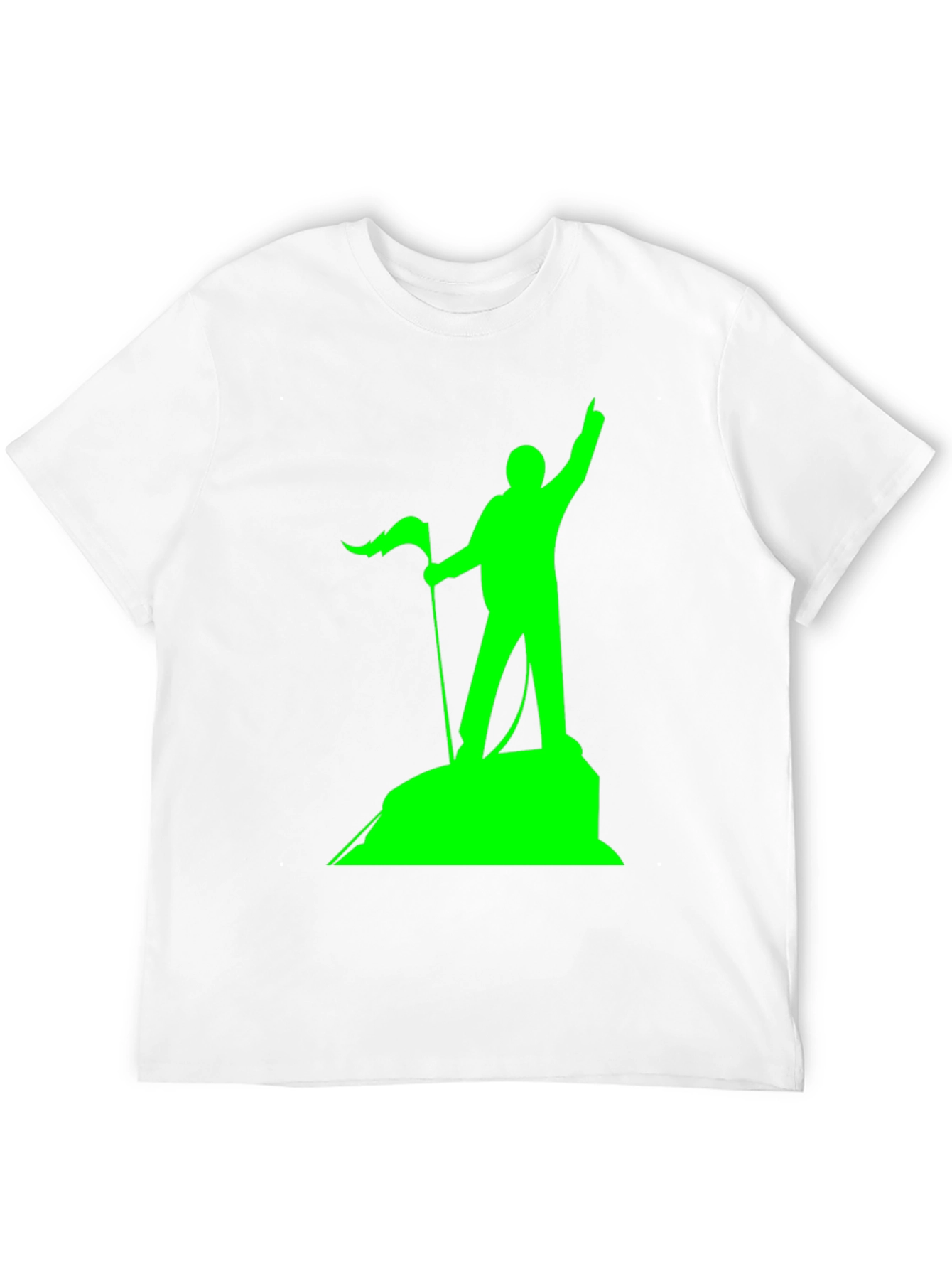 Black Peak Performance T-Shirt - Black with Green Graphic view 12