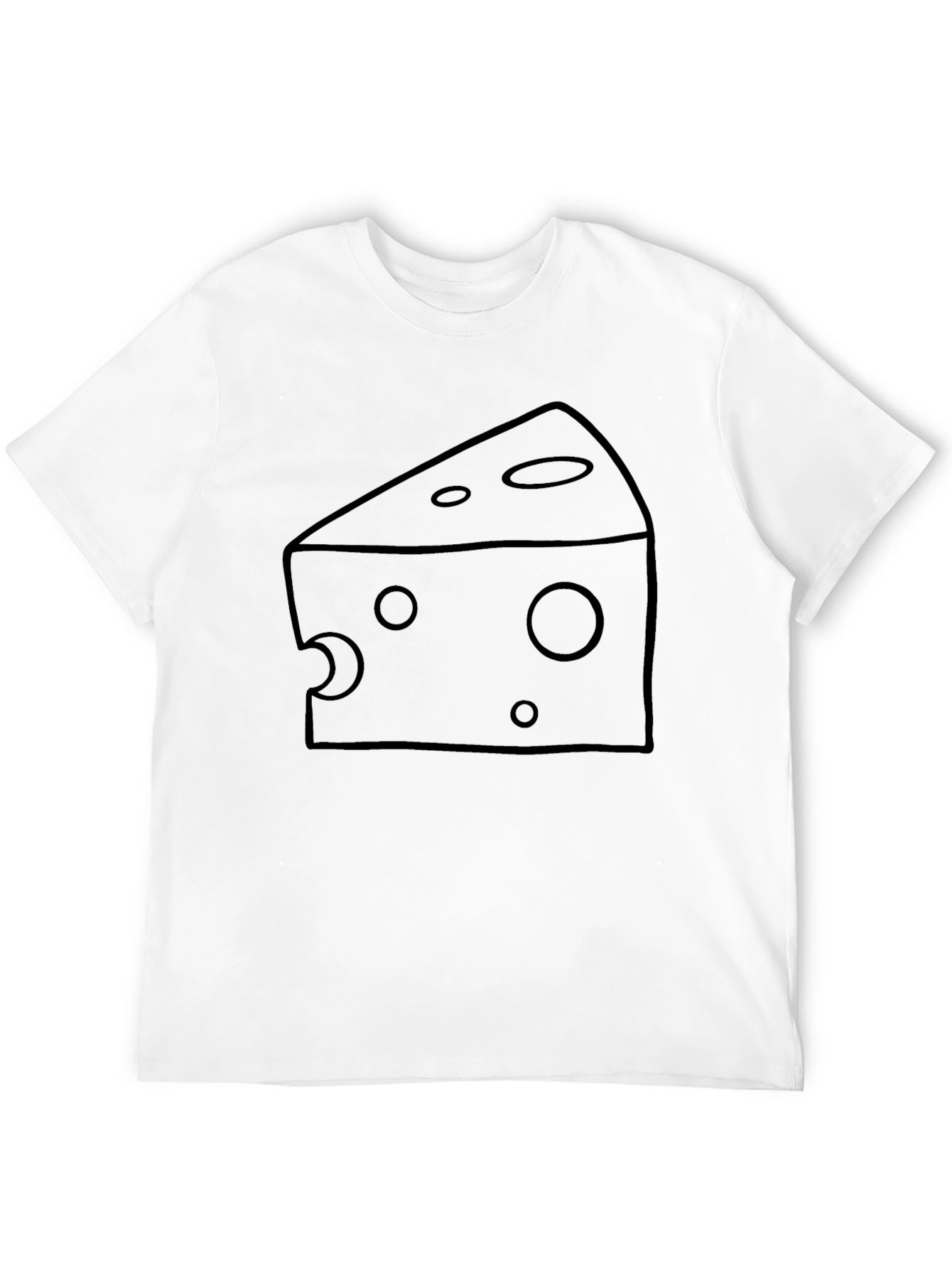 Black Cheese Graphic Tee - Black Cotton Blend T-Shirt view 12