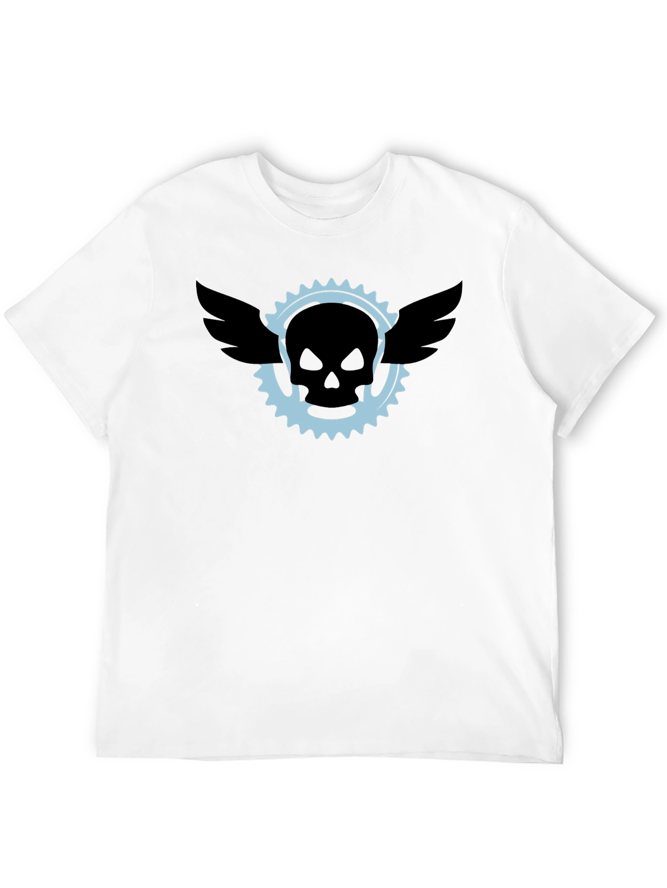 Black Skull & Wings Graphic Tee - Mens Black T-Shirt view 12