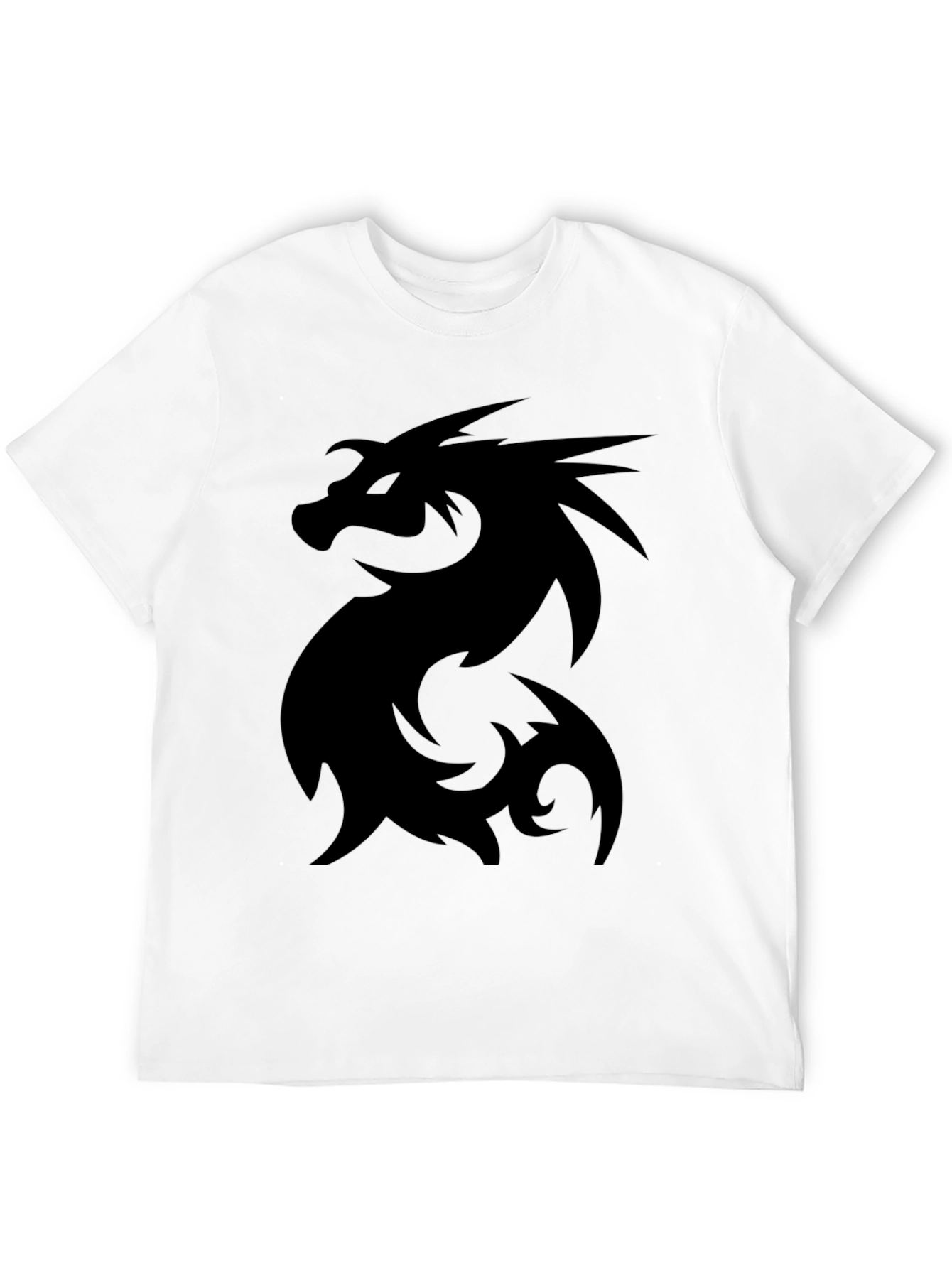 Black Black Dragon Graphic T-Shirt for Men view 12