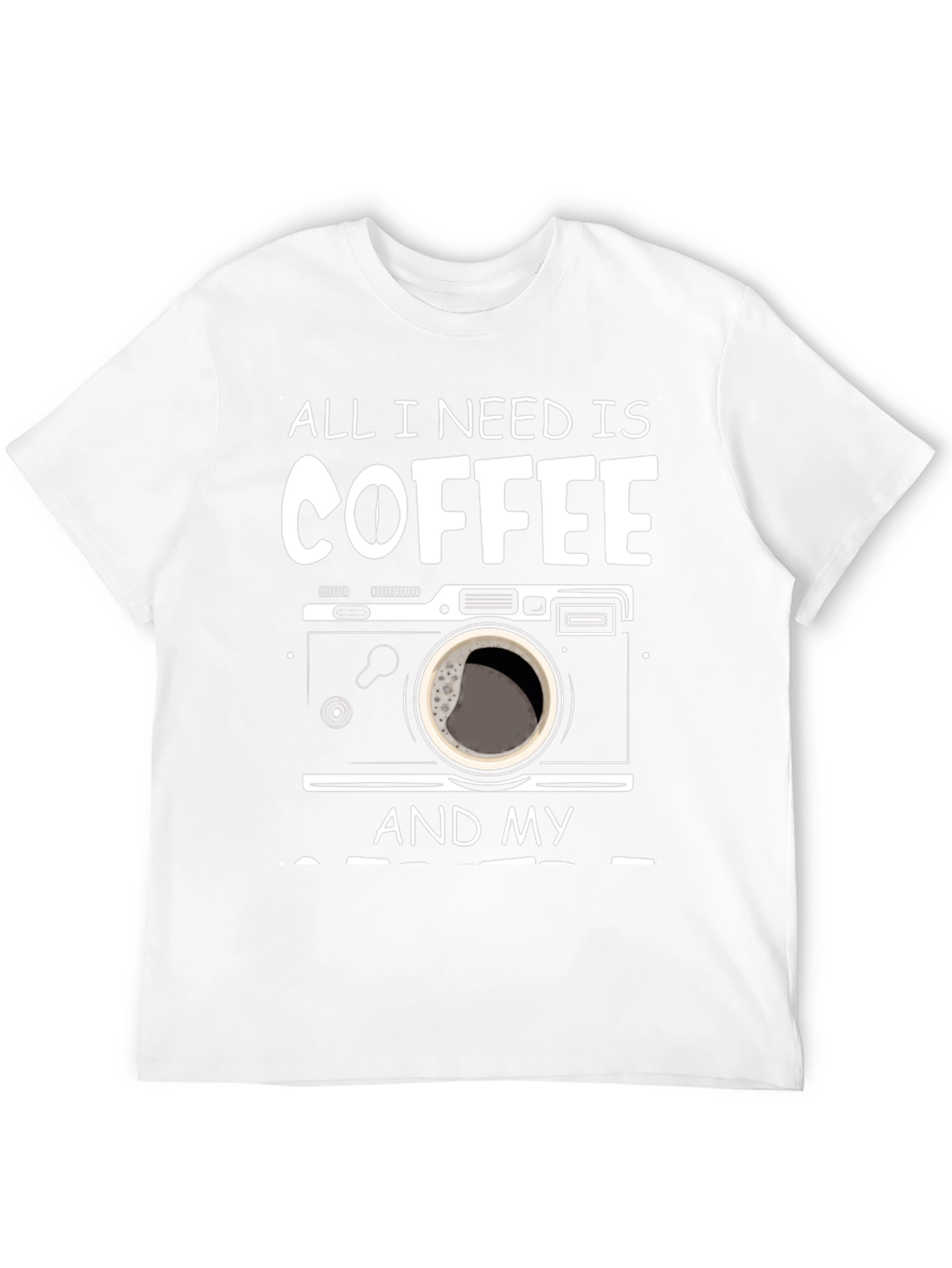 Black Coffee and Camera T-Shirt - Photographer's Essential view 12